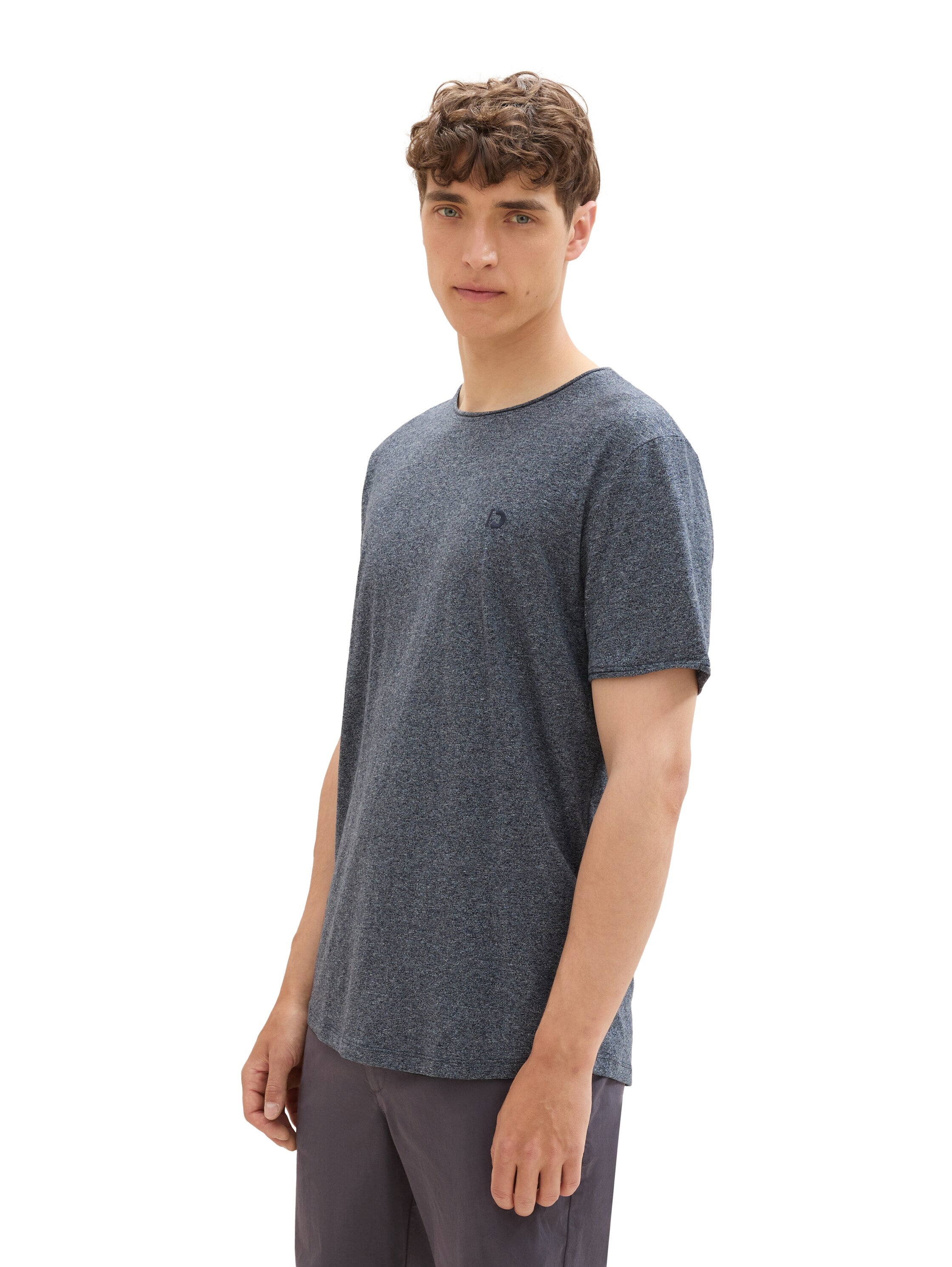 Tom Tailor denim Herren T-Shirts kurz Sky Captain Blu