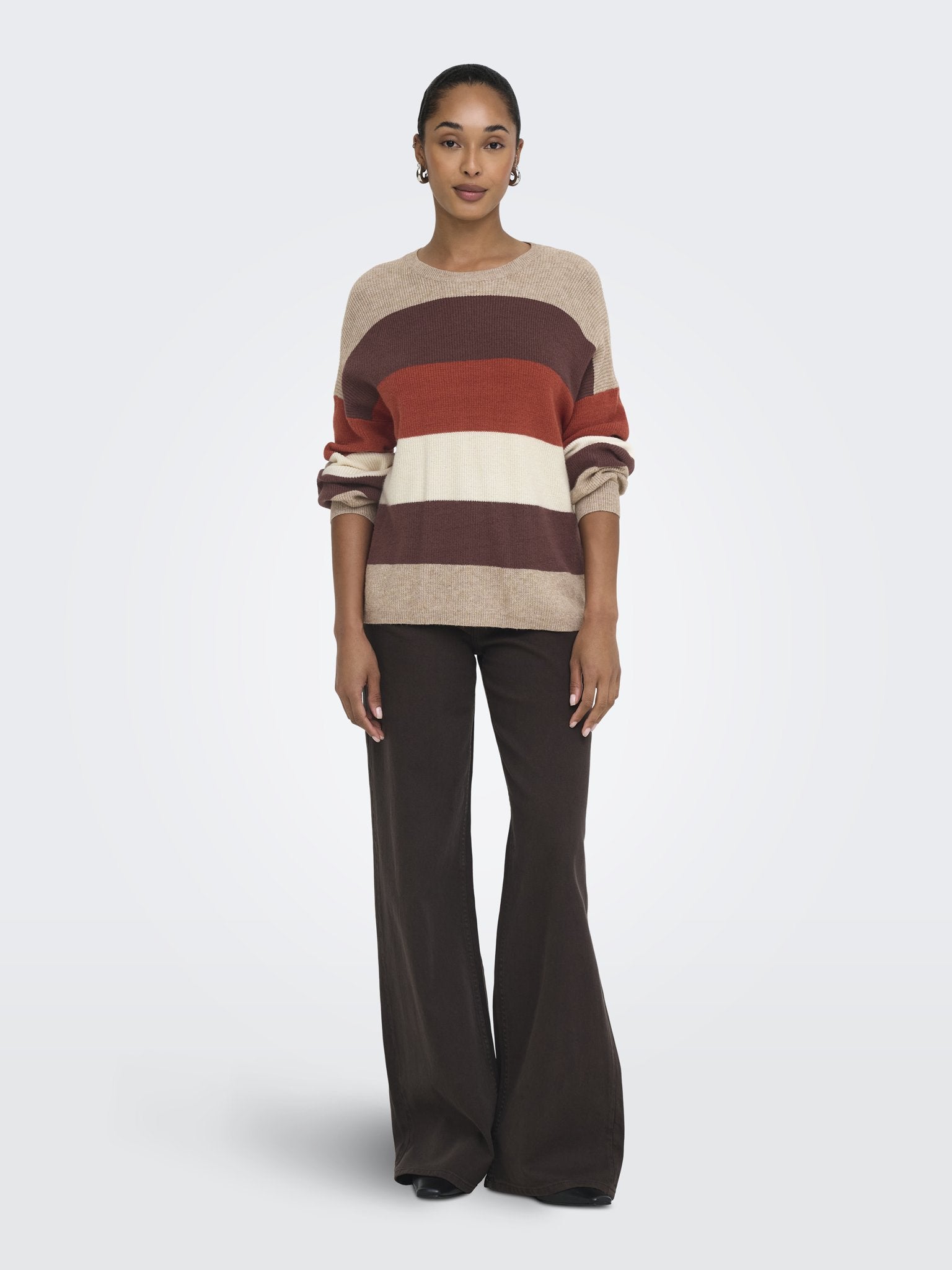 Only Damen Pullover Beige/Mel/Deep