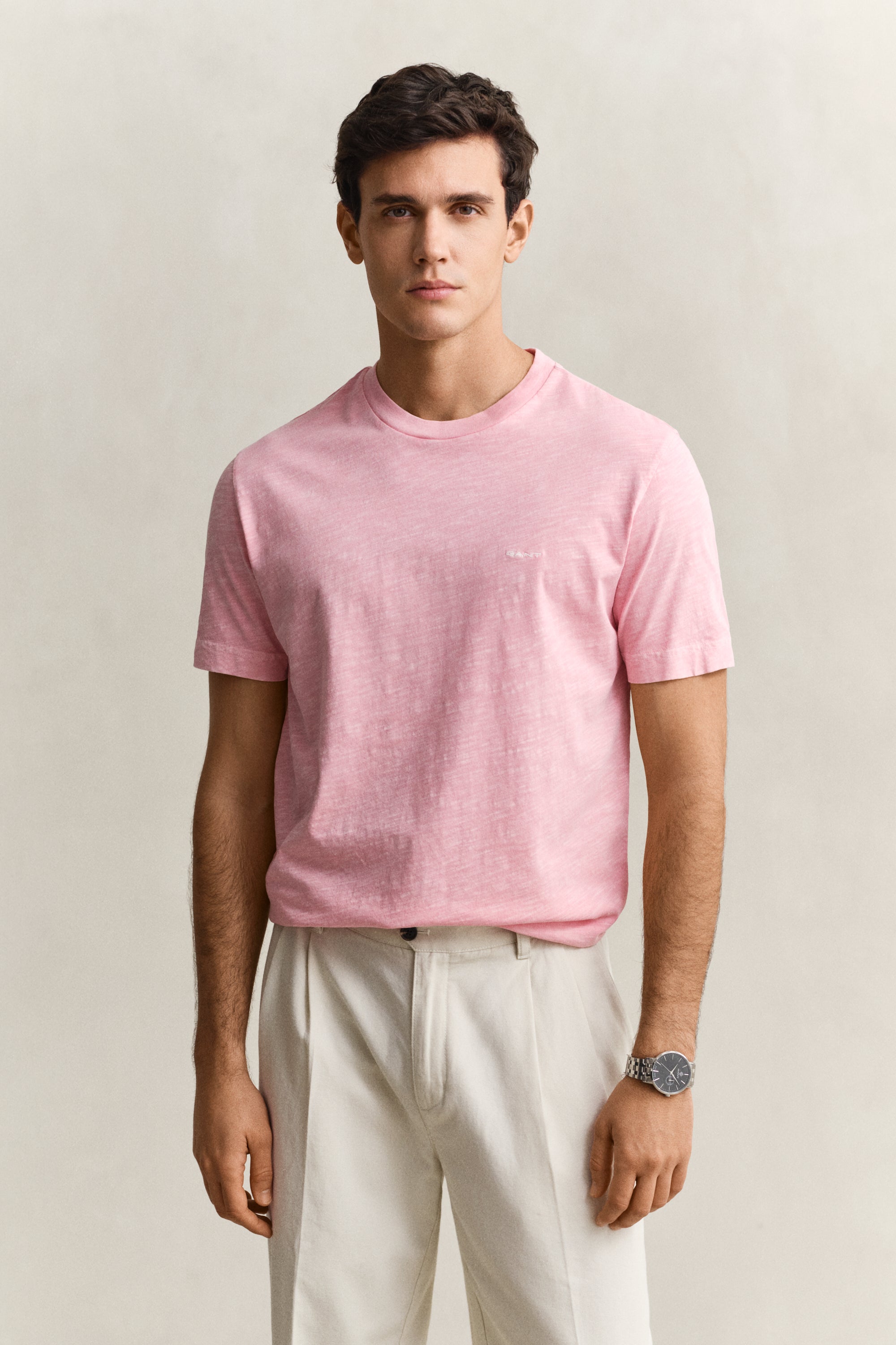 Gant Herren T-Shirts kurz Washed Pink