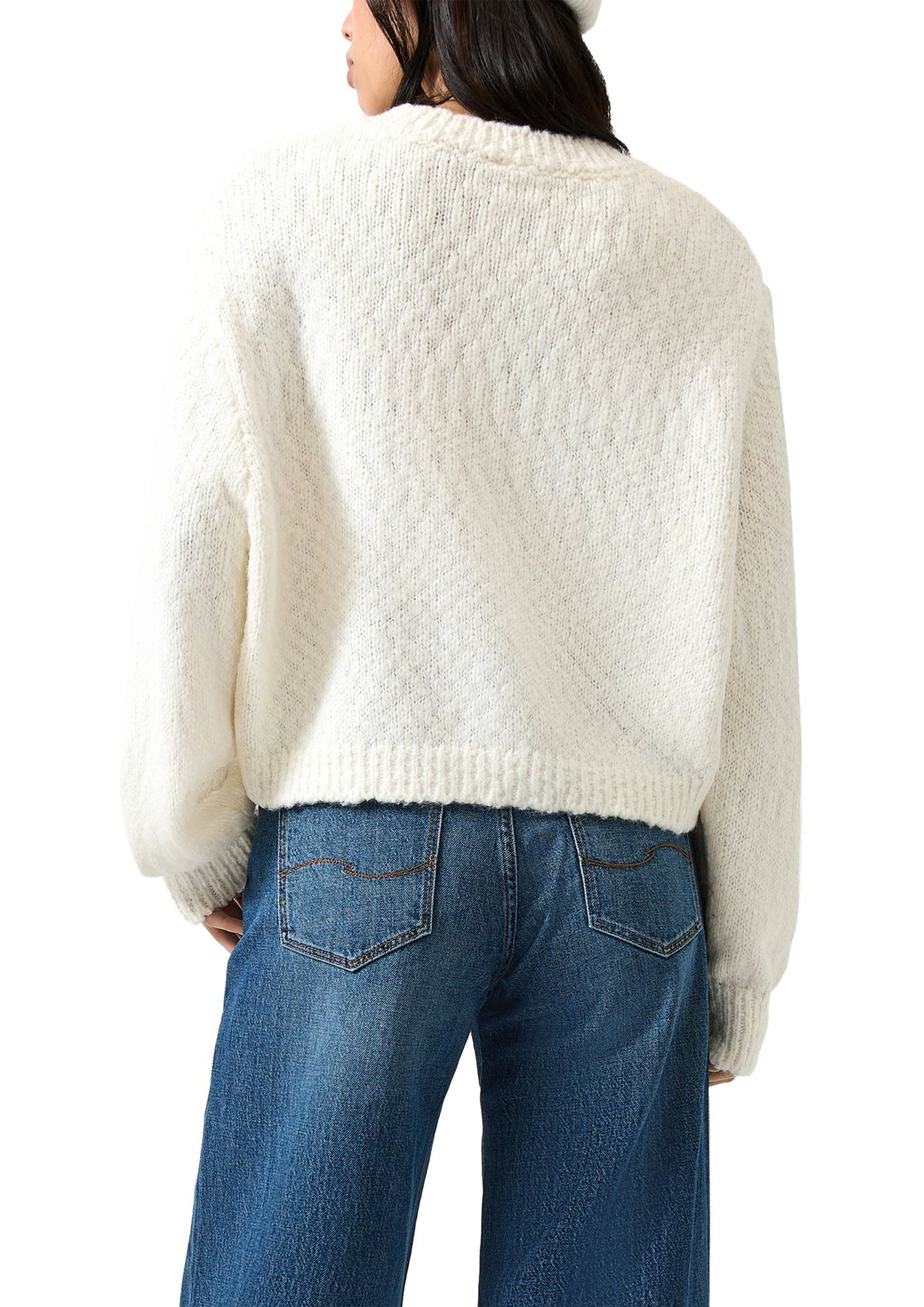 QS by S.Oliver Damen Strickjacken  White