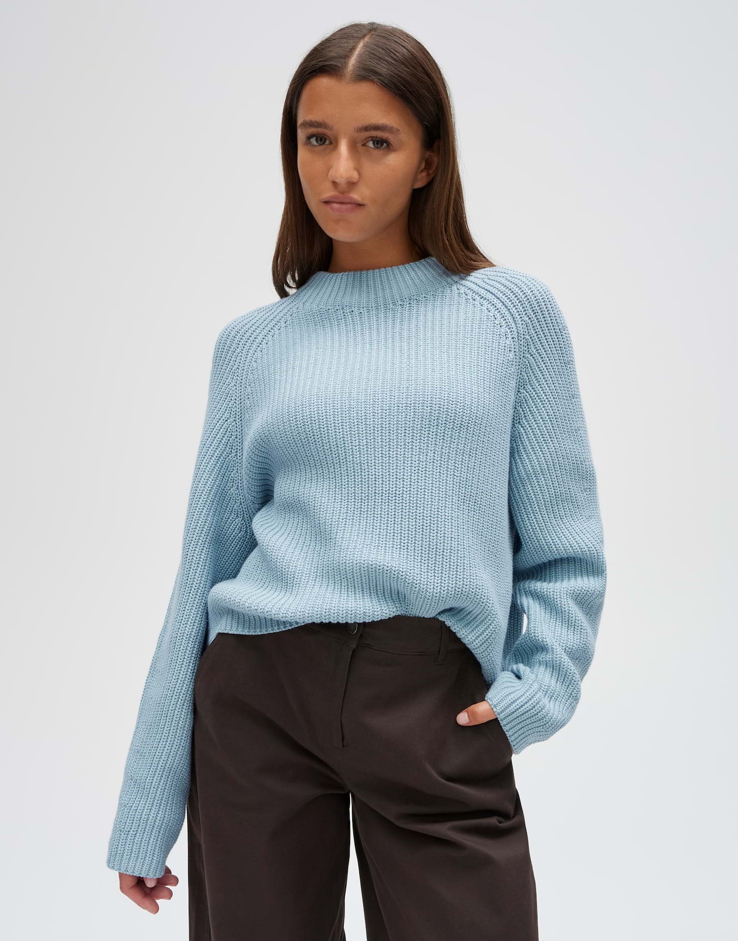 Opus Damen Pullover Dusty Aqua