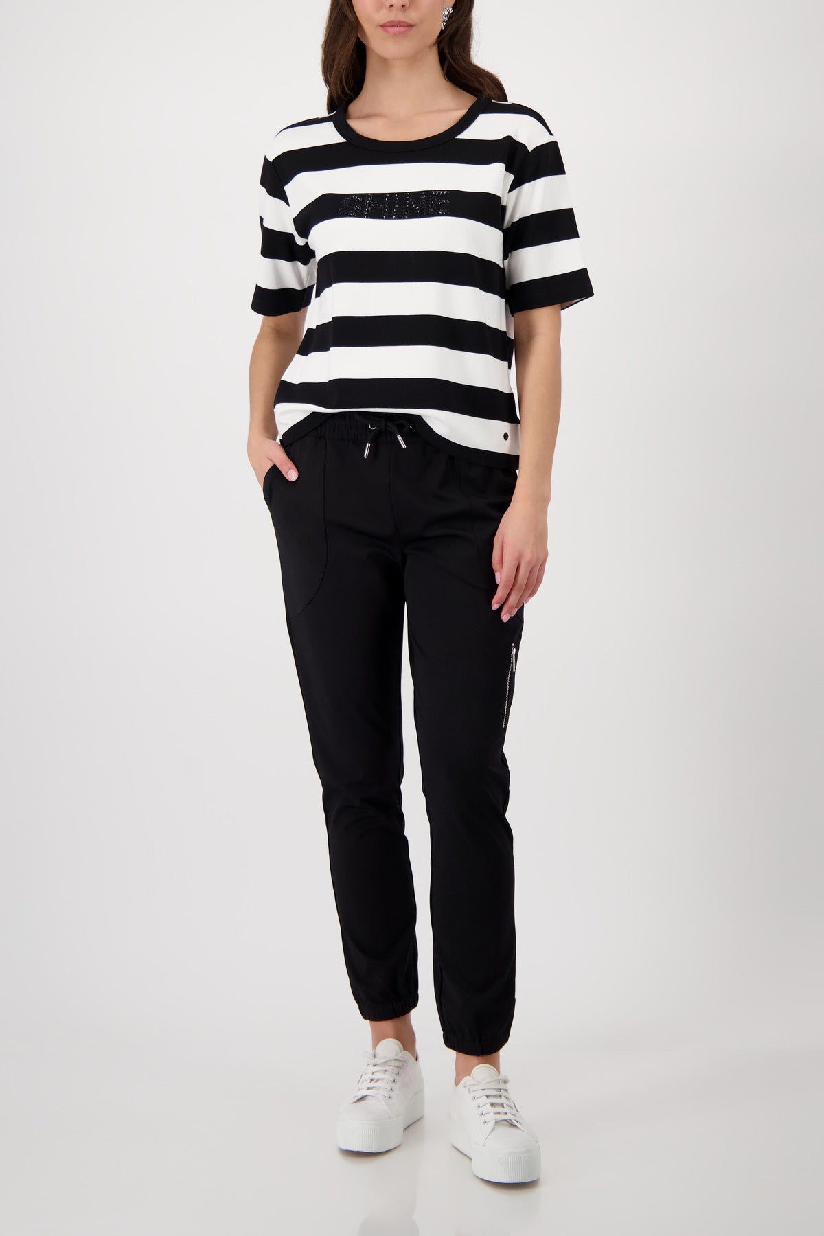 Monari Damen T-Shirts  Schwarz Rin