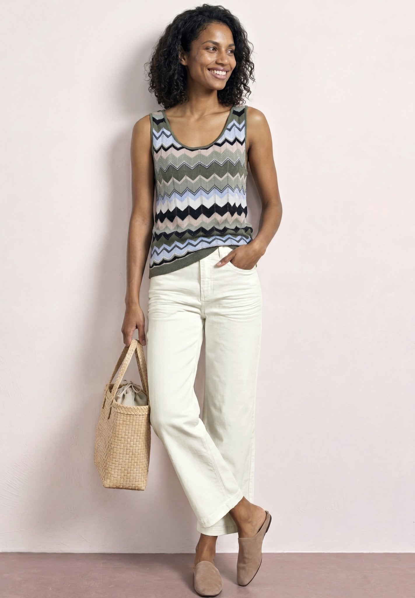 Street One Damen Hosen  Off White