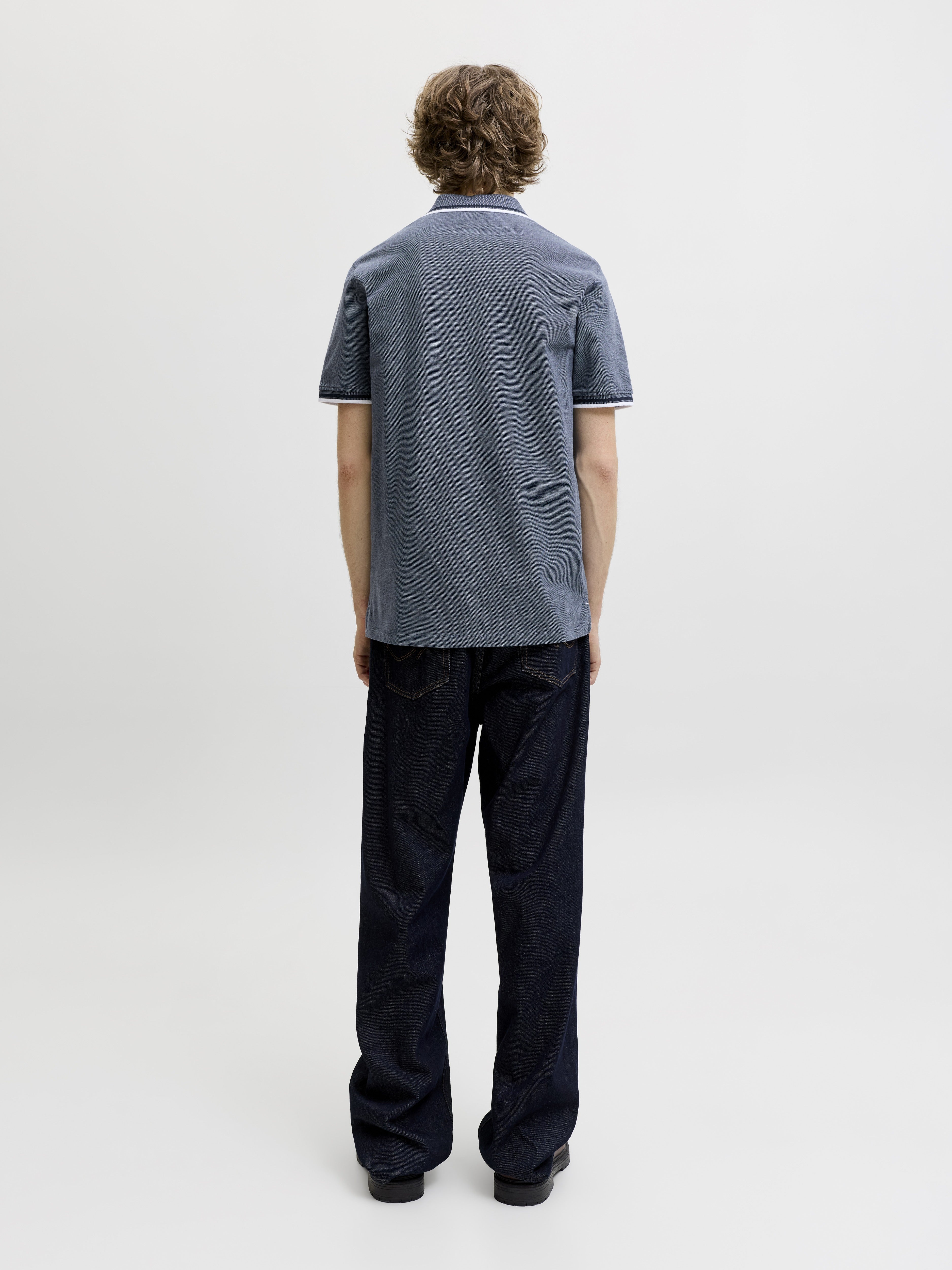 Jack & Jones Herren Polo-Shirts Blue Mirage/Pla