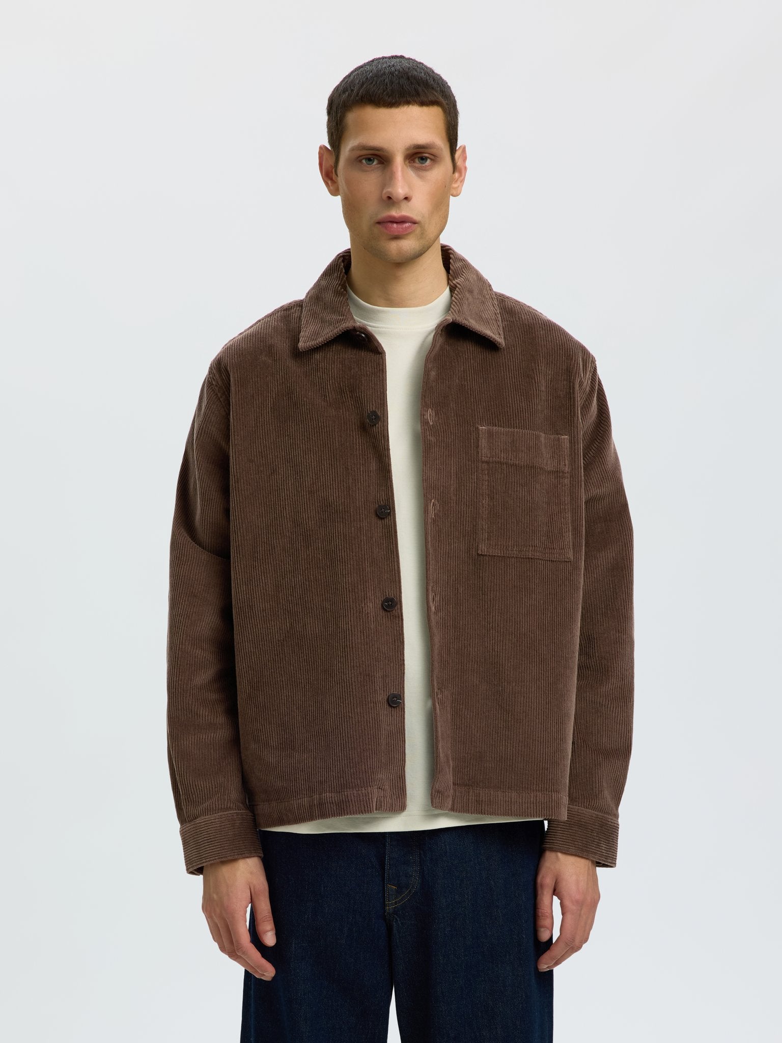 Selected homme Herren Hemden  Chocolat