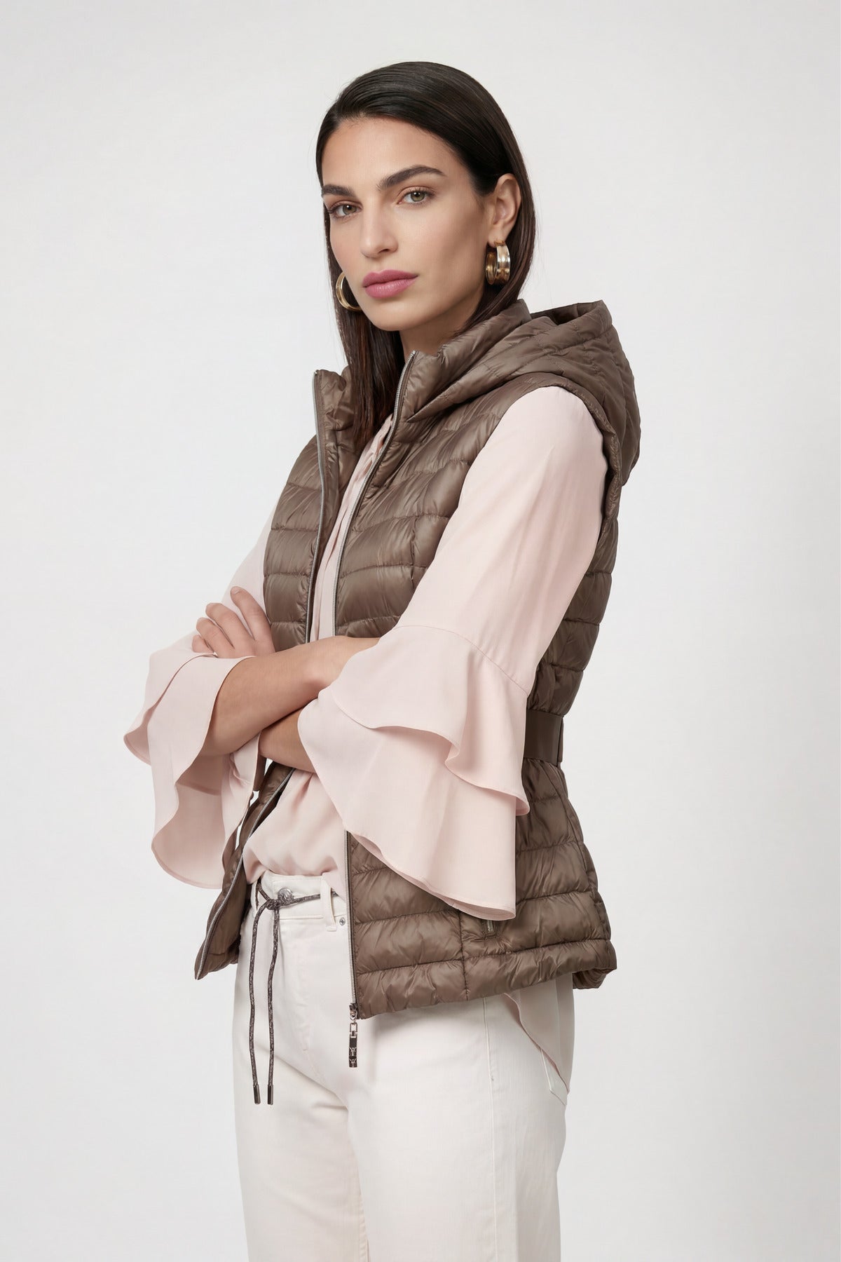 Monari Damen Outdoorwesten  Taupe