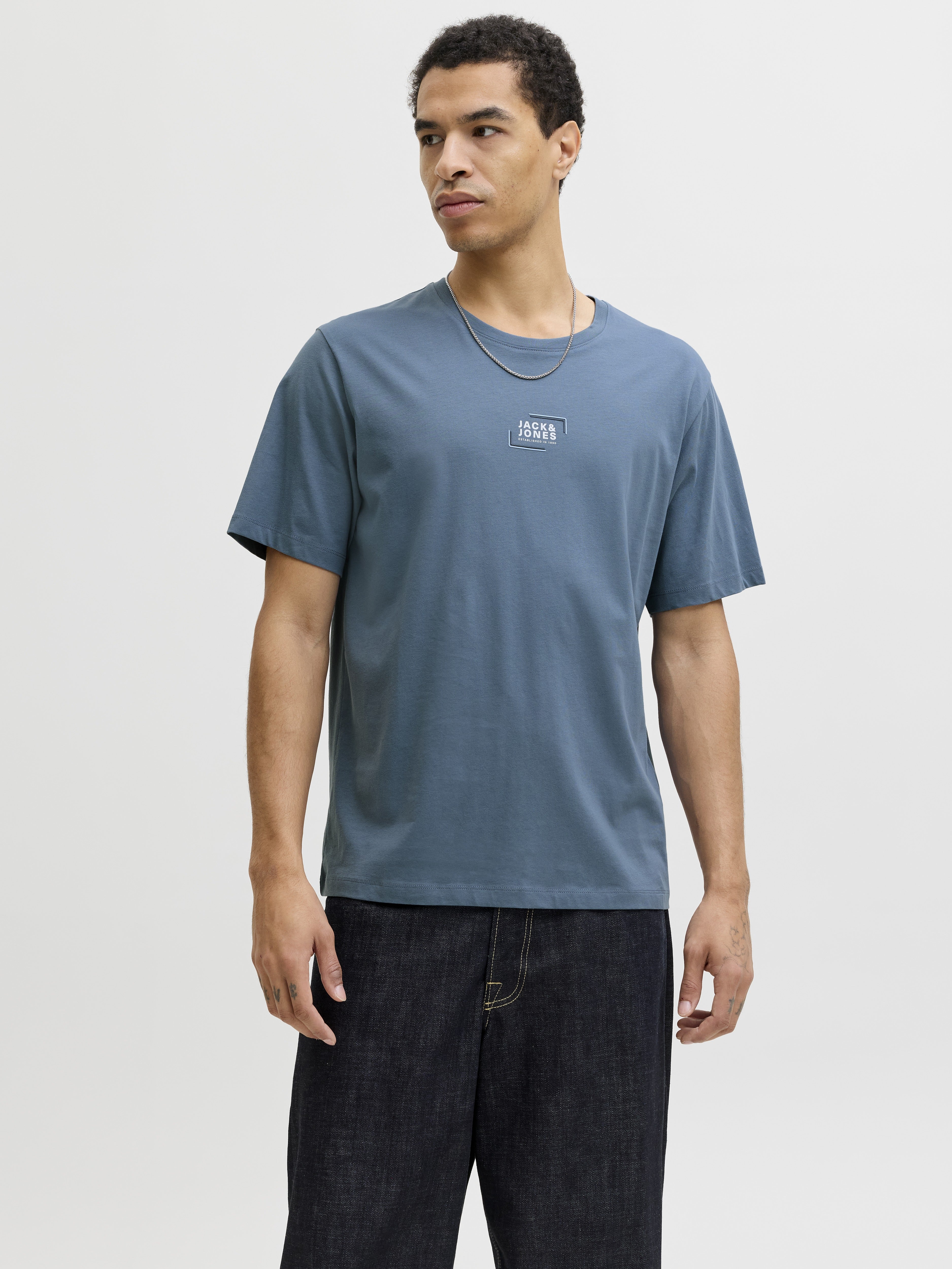 Jack & Jones Herren T-Shirts kurz Blue Mirage