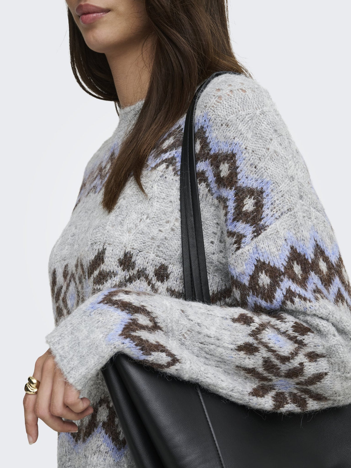 Only Damen Pullover Light Grey Mela