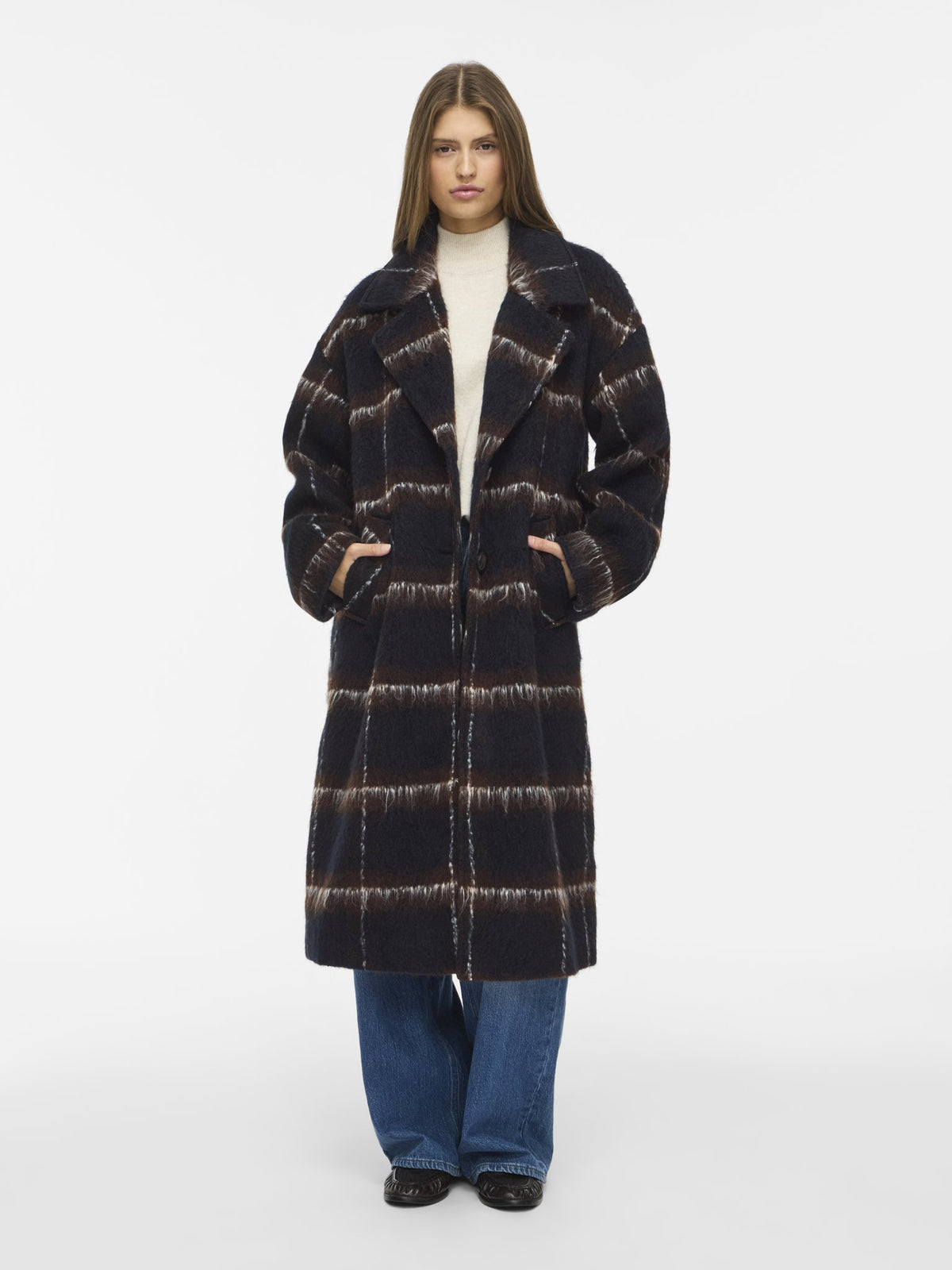 Vila Damen Mantel Navy Blazer/Cof