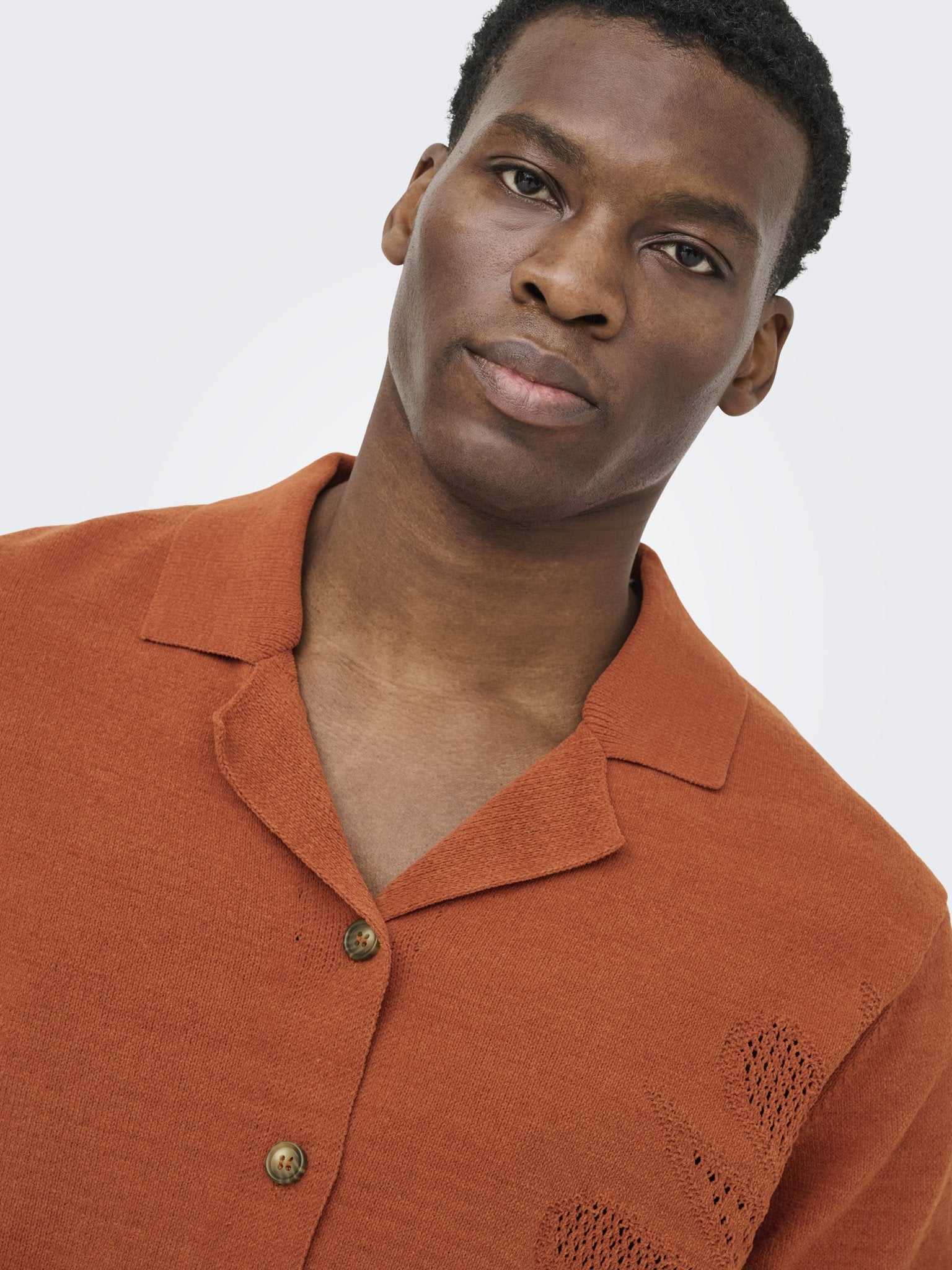 Only & Sons Herren Strickjacken Burnt Brick