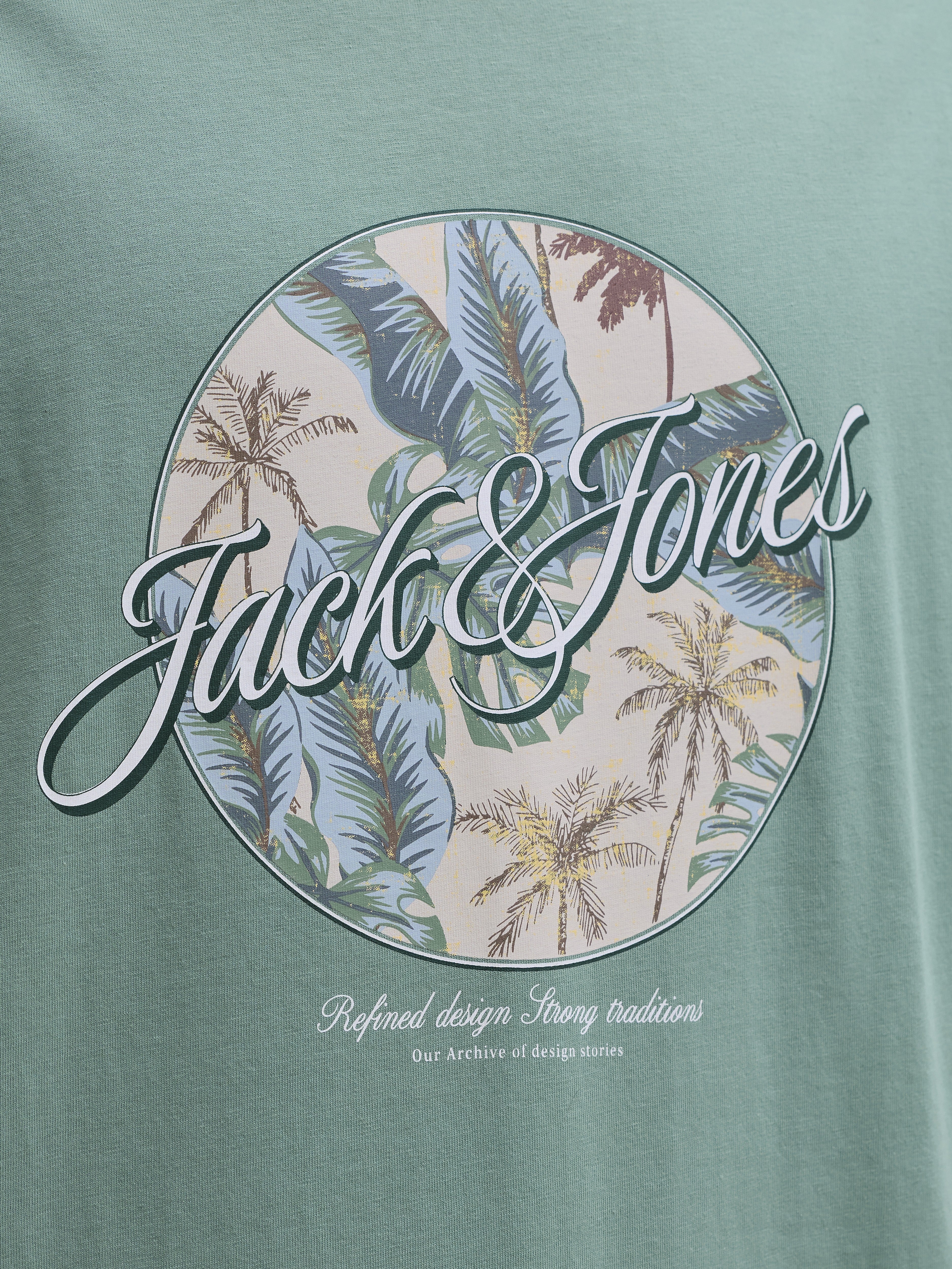 Jack & Jones Herren T-Shirts kurz Mineral Blue