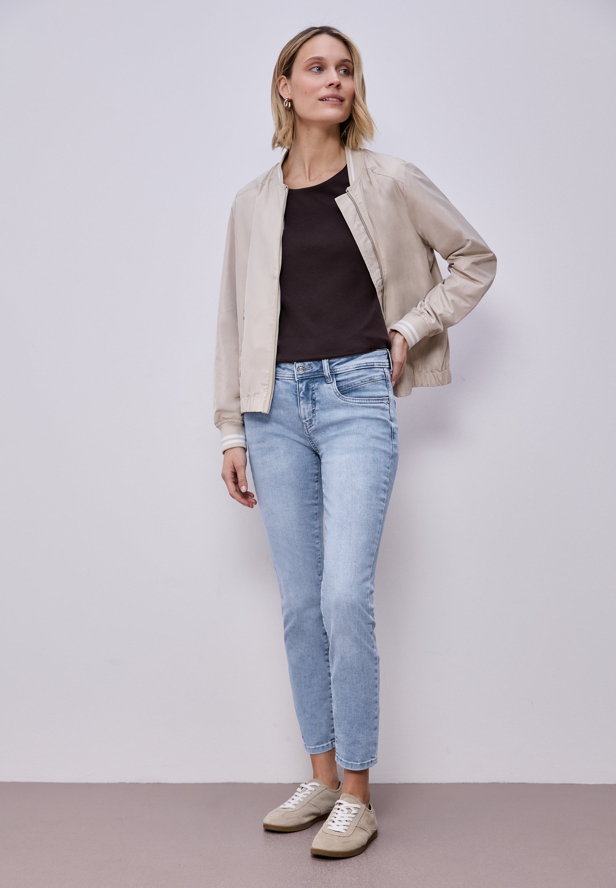 Street One Damen Hosen Light Blu