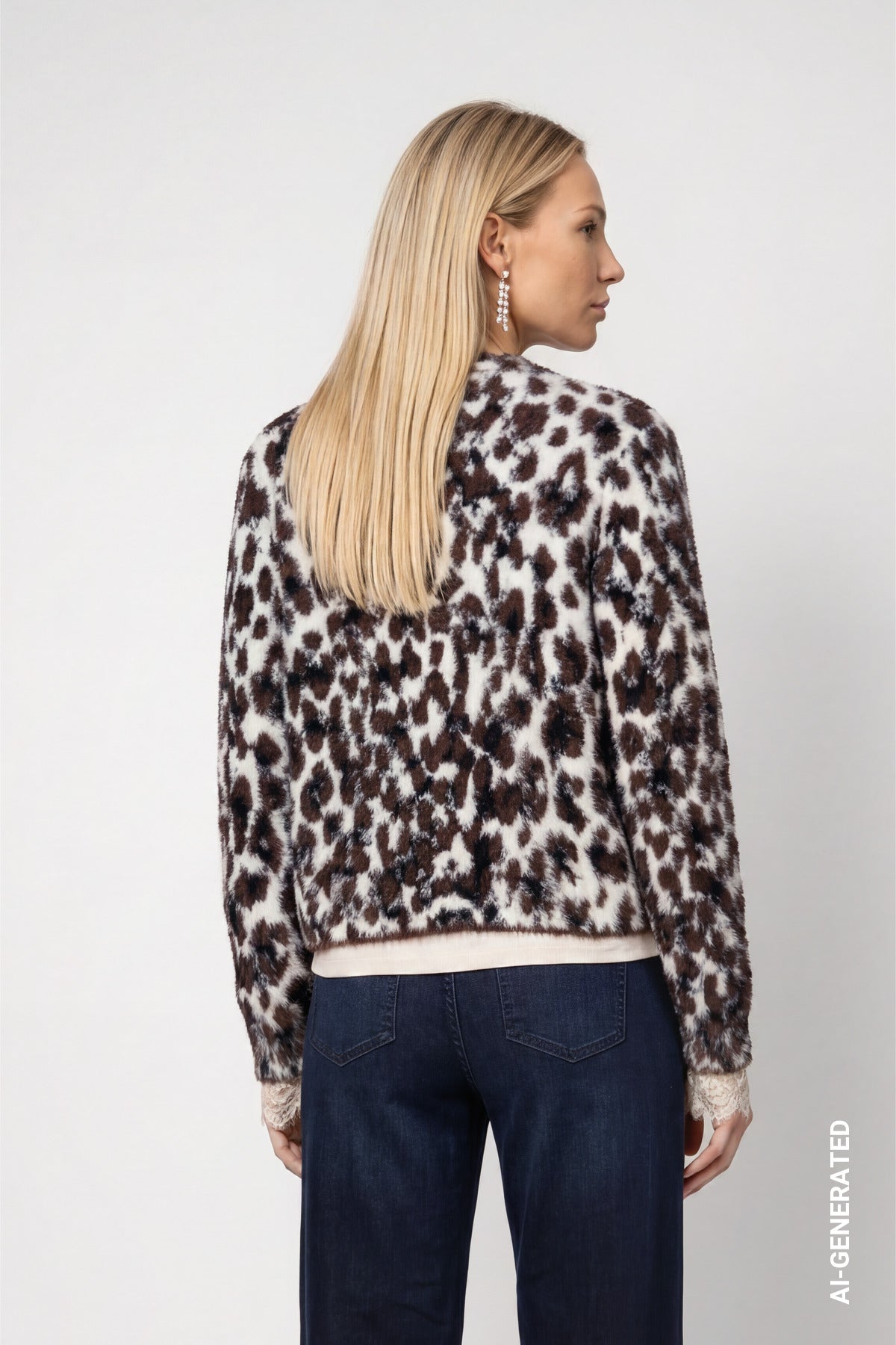 Monari Damen Strickjacken Black Coffe