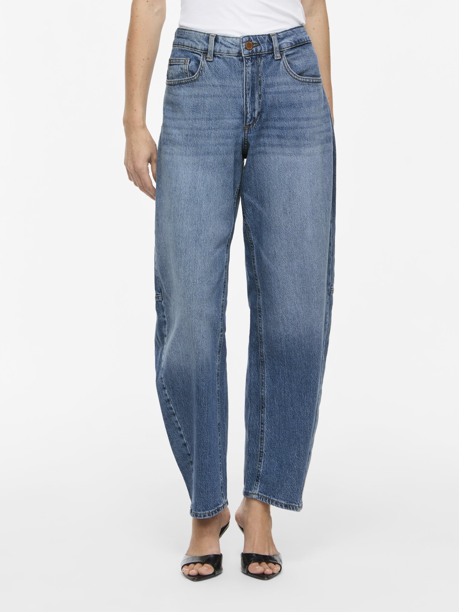 Vila Damen Jeans Medium Blue Den