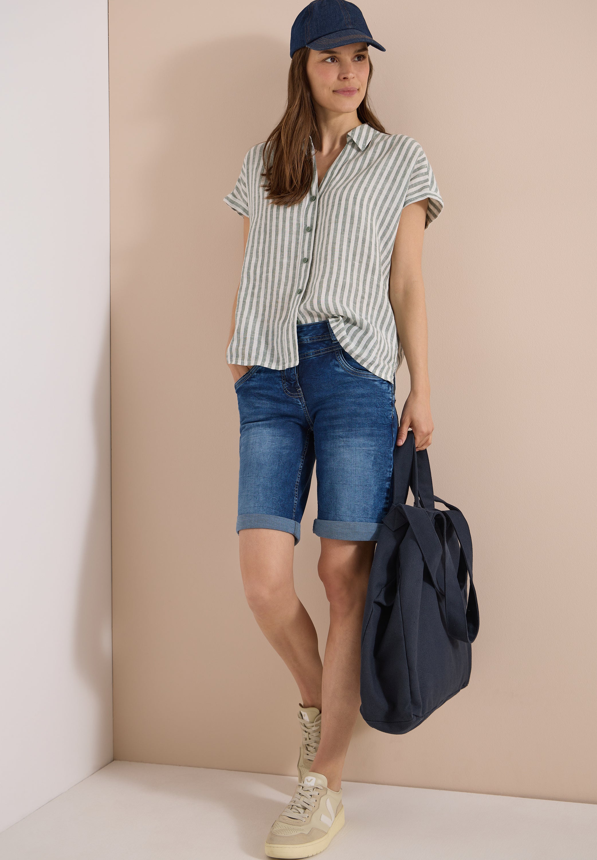 Cecil Damen Hosen  Mid Blue