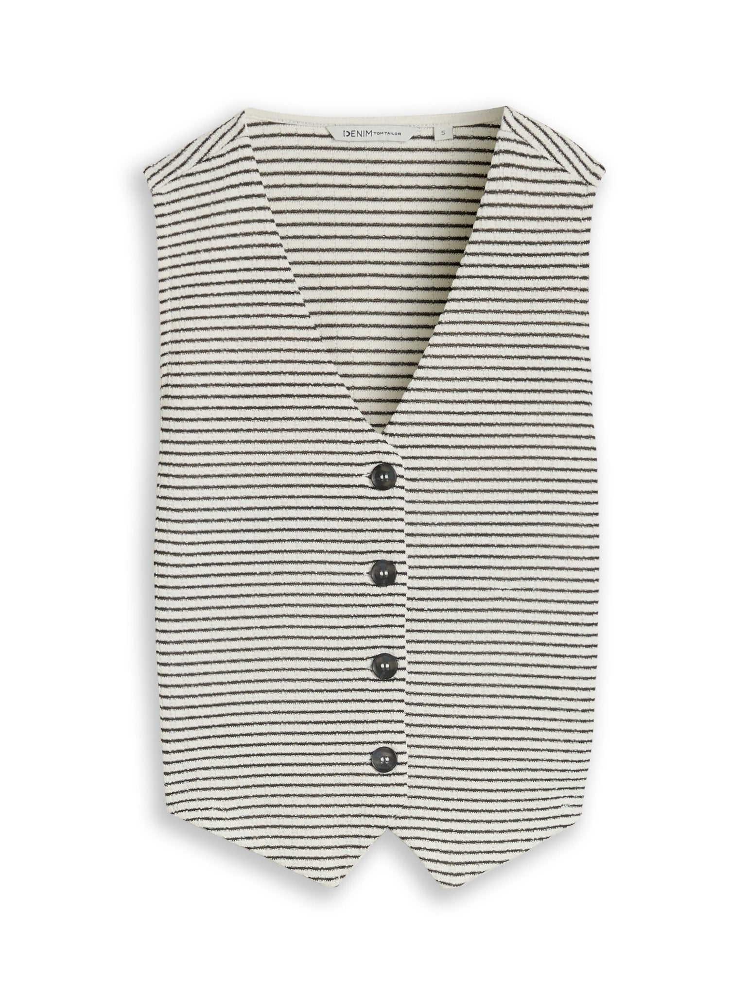Tom Tailor denim Damen Indoorwesten White Black Kni