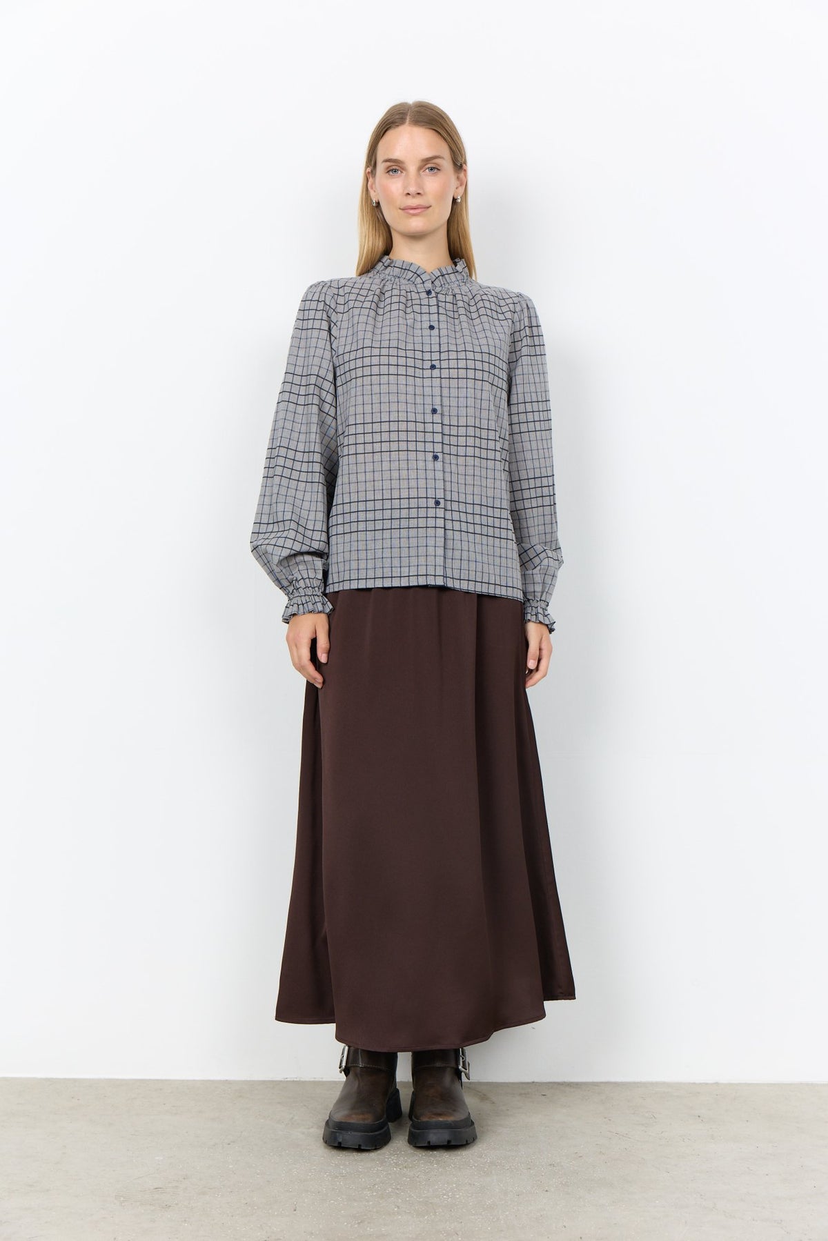 Soya Concept Damen T-Shirts Navy Peony Comb