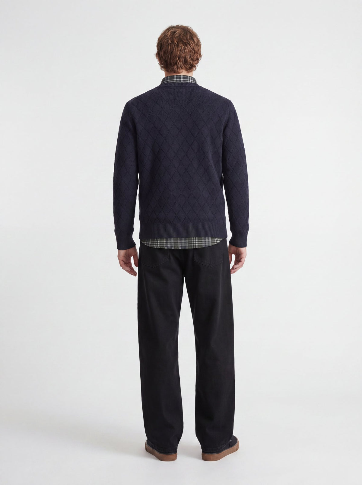 Jack & Jones Herren Pullover Night Sky/Argyl