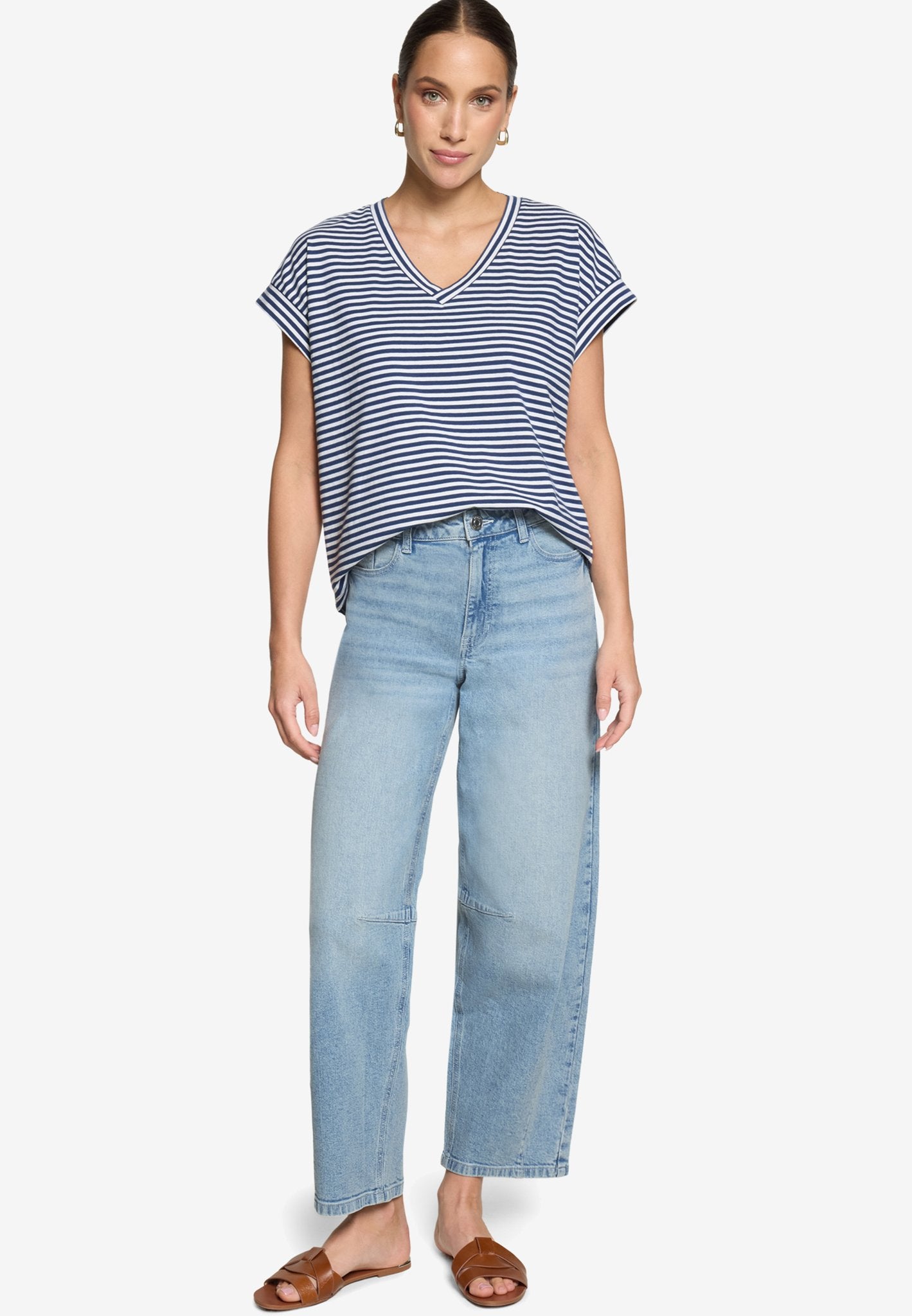 Zero Damen T-Shirts Blue/White