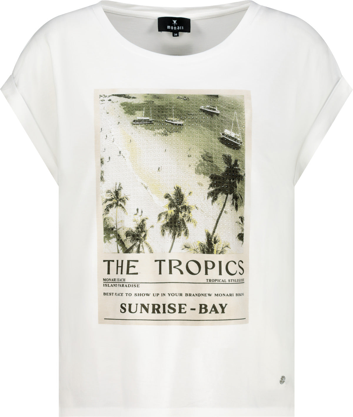 Monari Damen T-Shirts  Cream