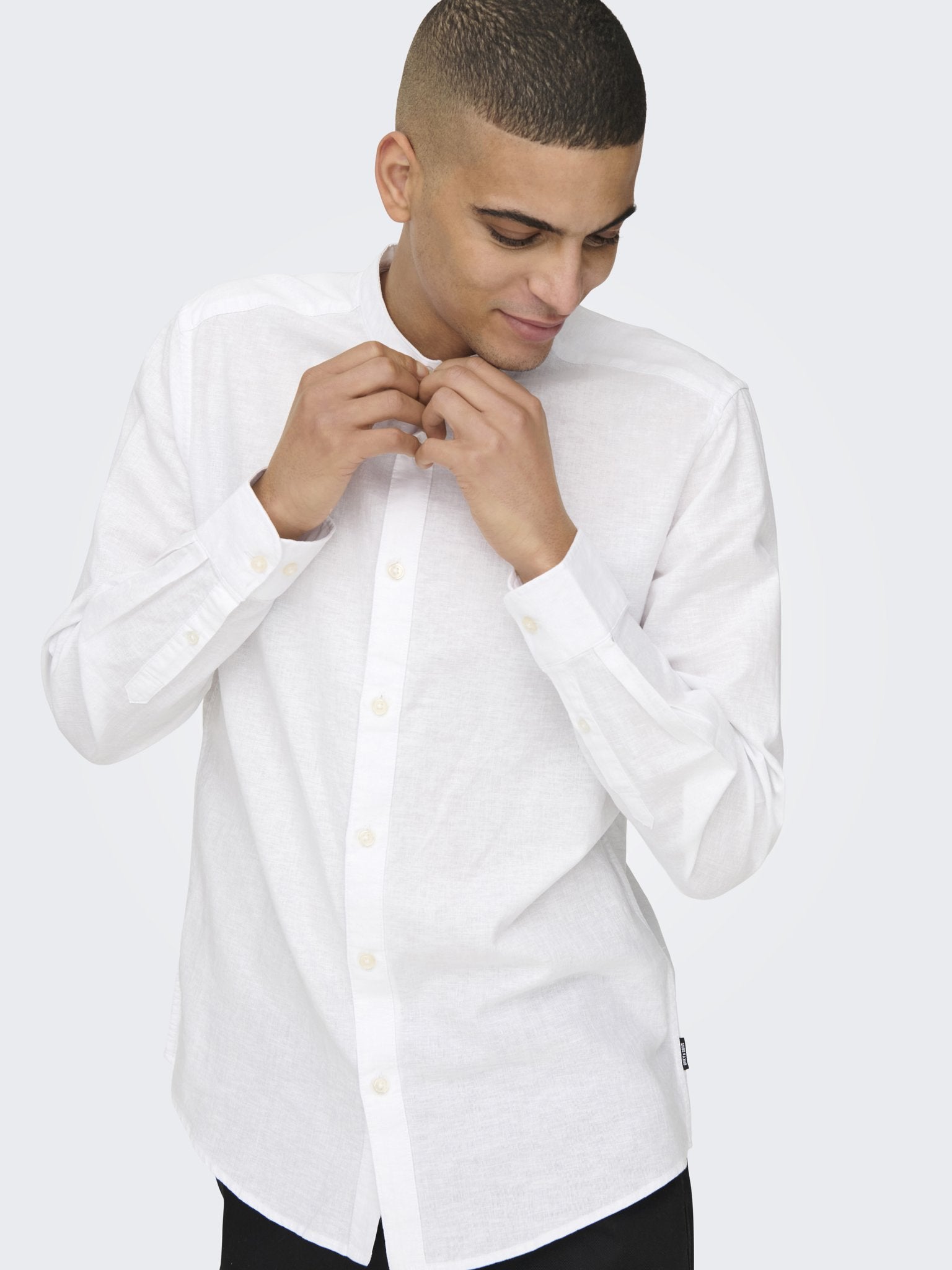 Only & Sons Herren Hemden lang White