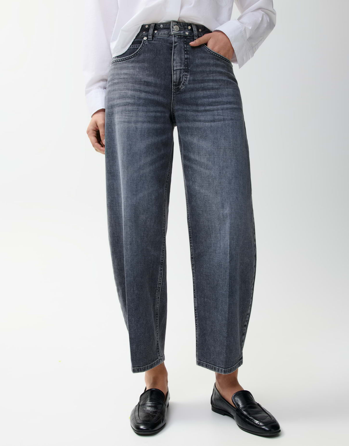 Opus Pants Damen Jeans  Mid Grey