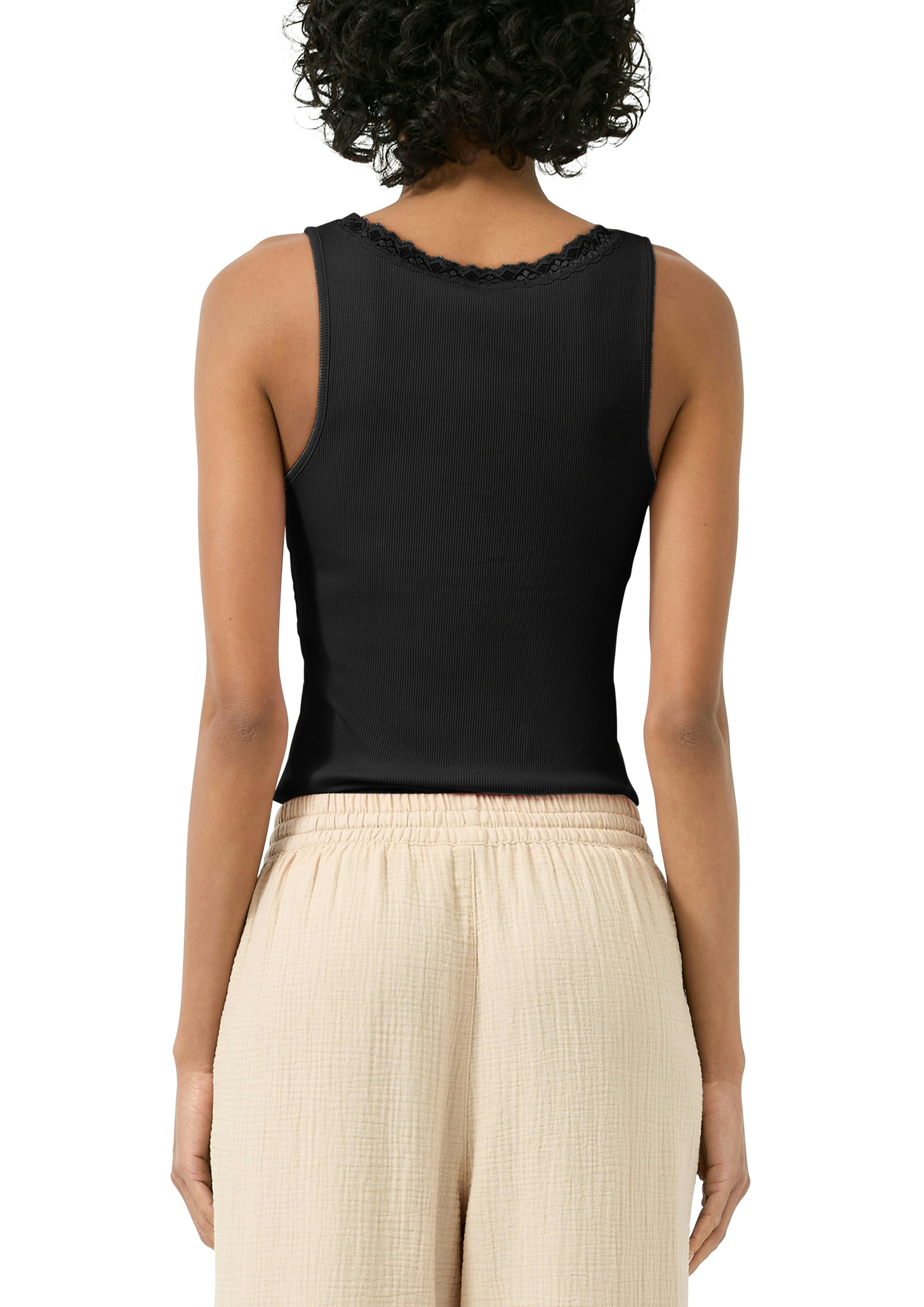 QS by S.Oliver Damen Tops Grey/Black