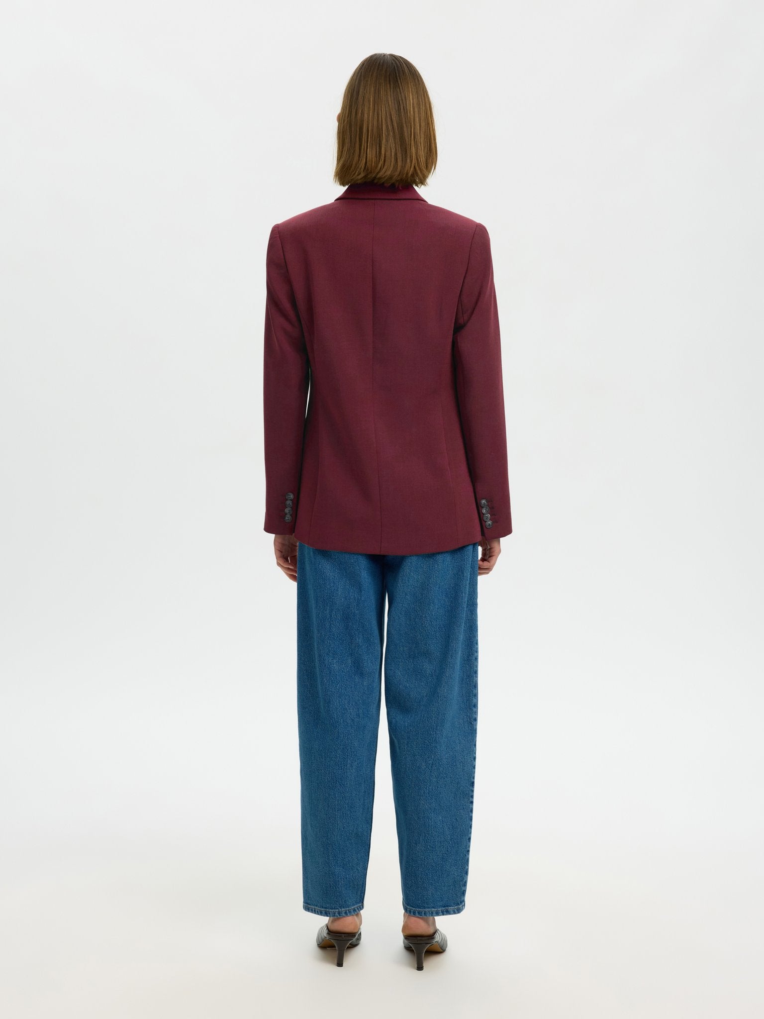 Selected Femme Damen Blazer Tawny Port/Mela
