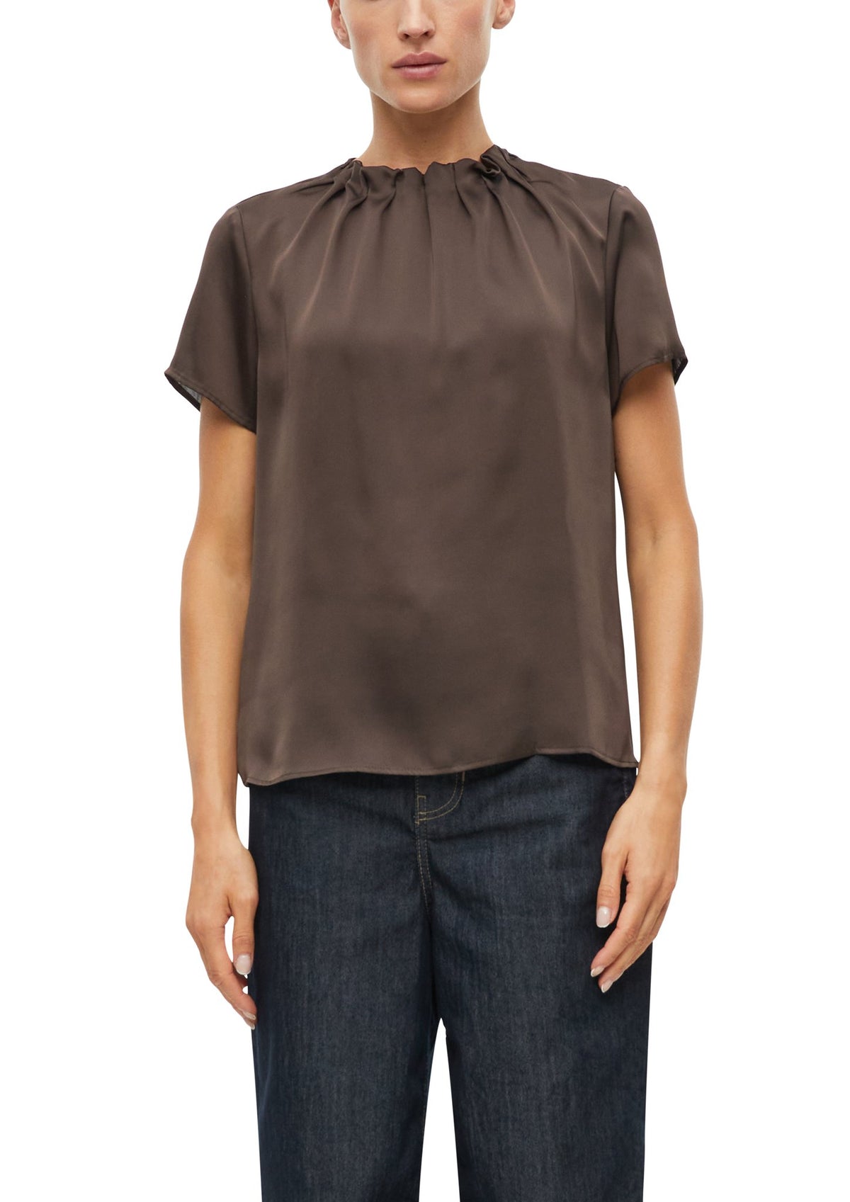 S. Oliver black Damen Blusen kurz  Brown