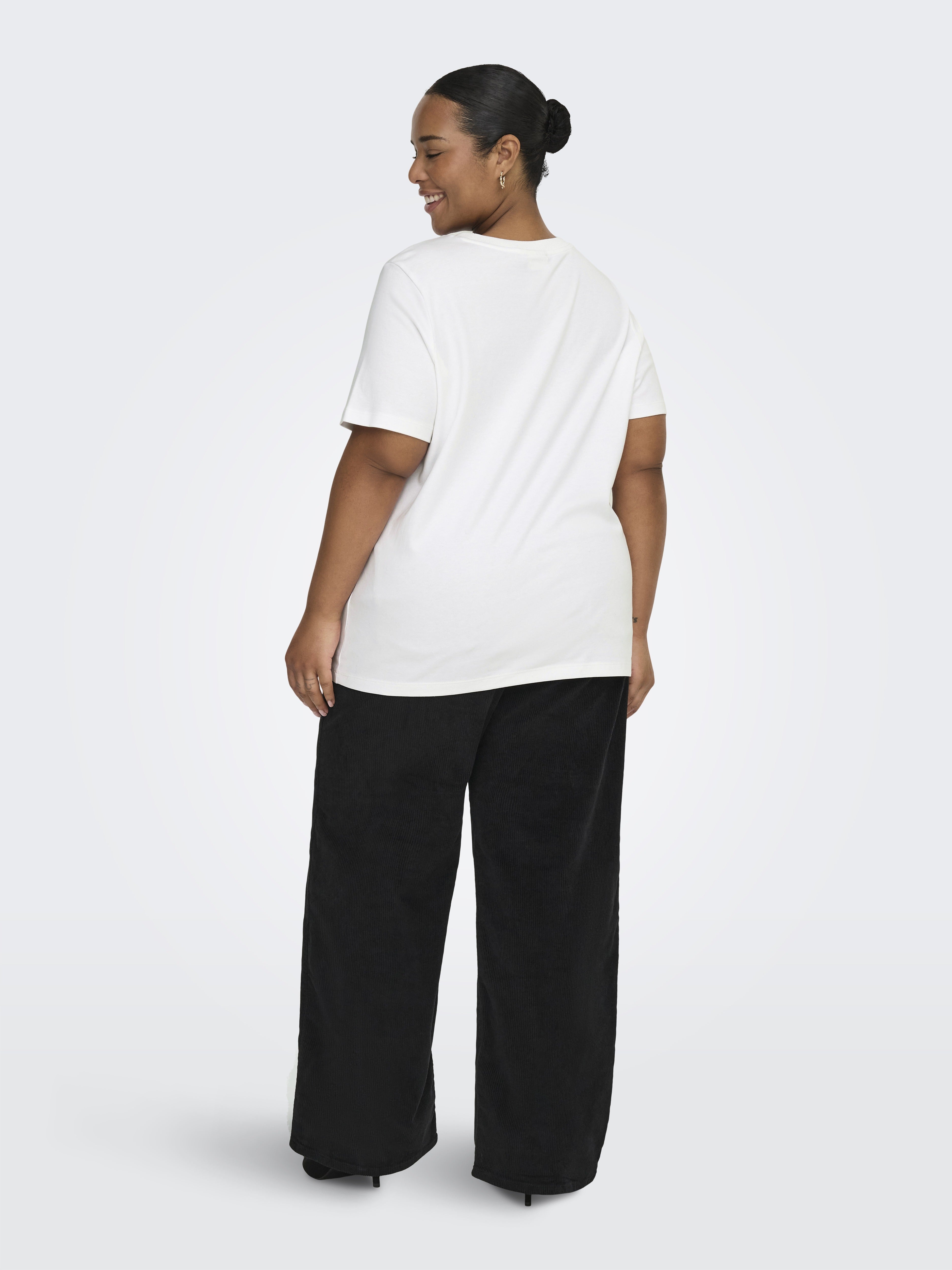 Only Carmakoma Damen T-Shirts Bright White
