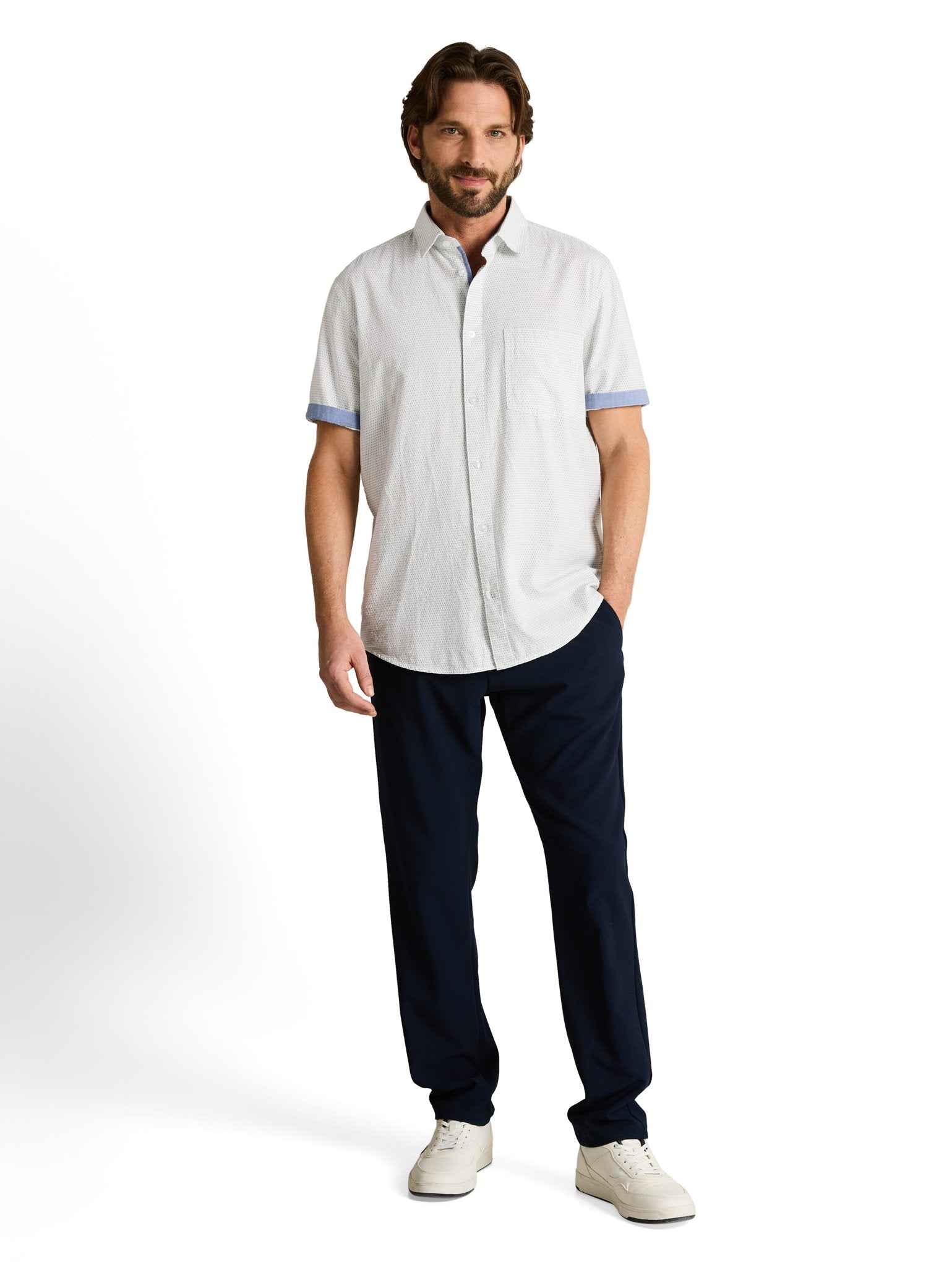 Tom Tailor Herren Hemden kurz Gardenia White