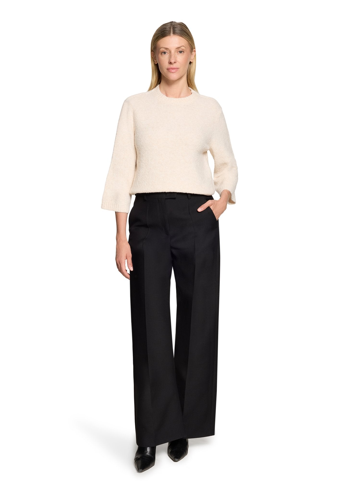 Betty & Co Damen Pullover Bright Cream Me