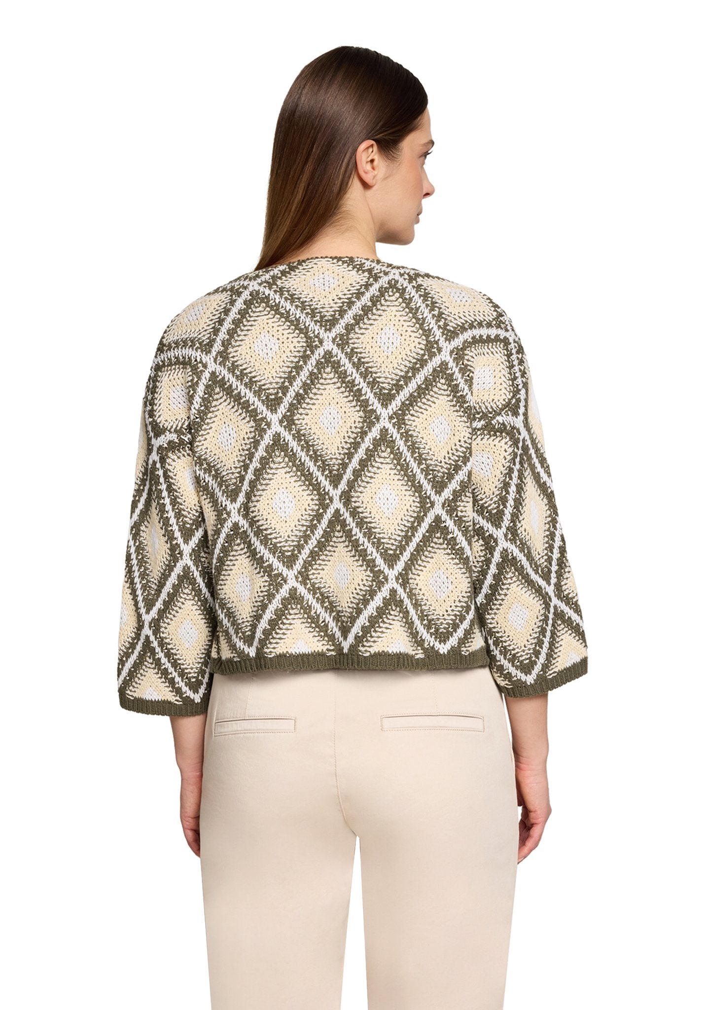 Cartoon Damen Strickjacken Khaki/Beige