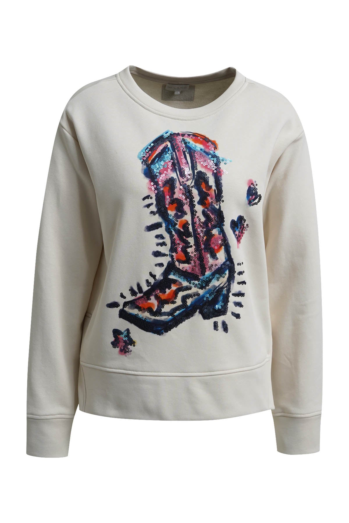 Milano Damen Sweatjacken Cream