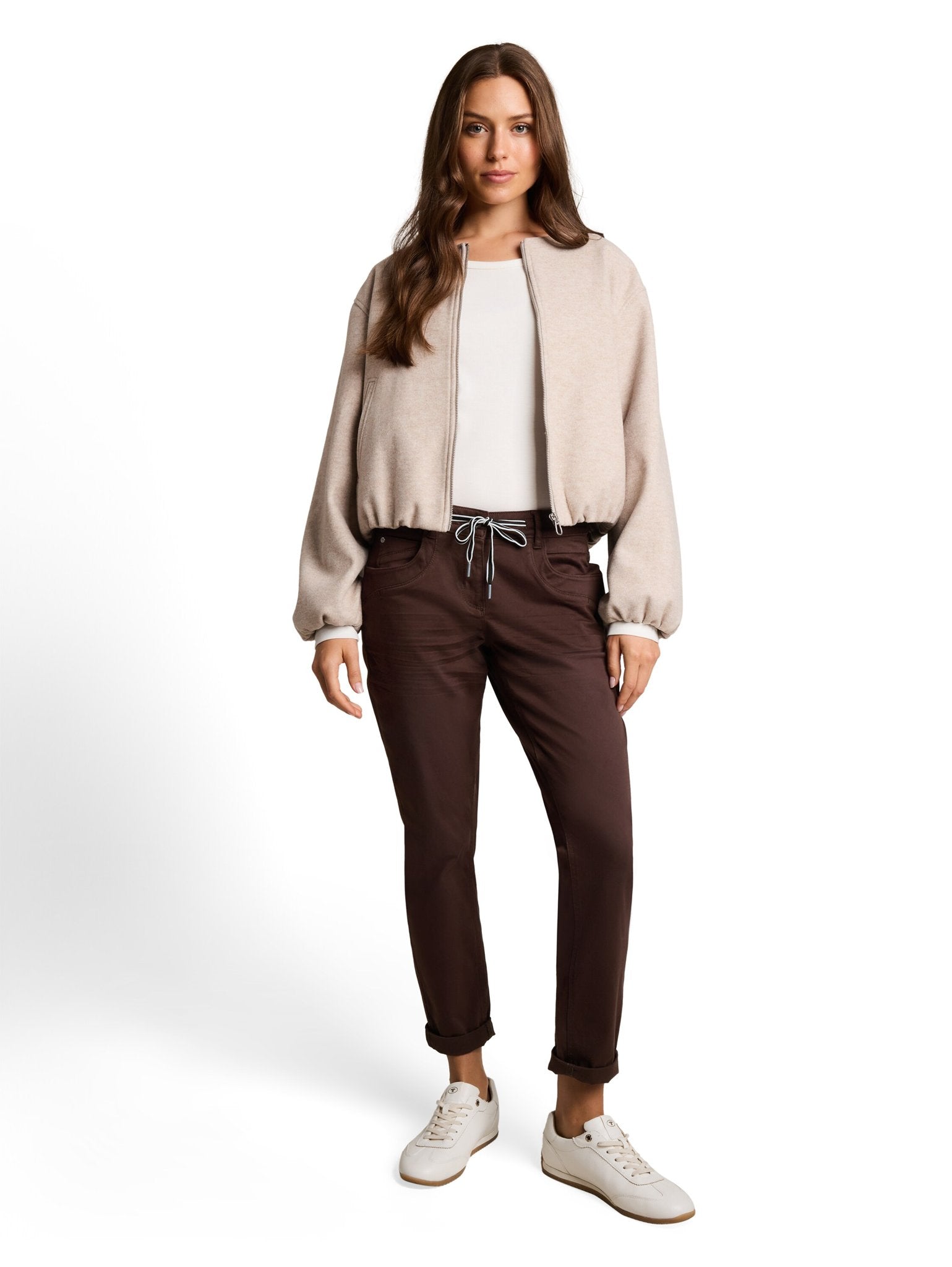 Tom Tailor Damen Hosen Java Dark Brown