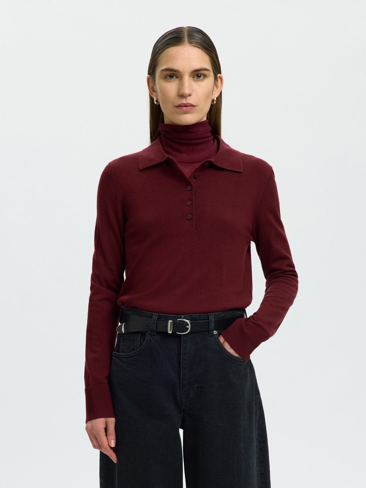 Selected Femme Damen Pullover Tawny Port