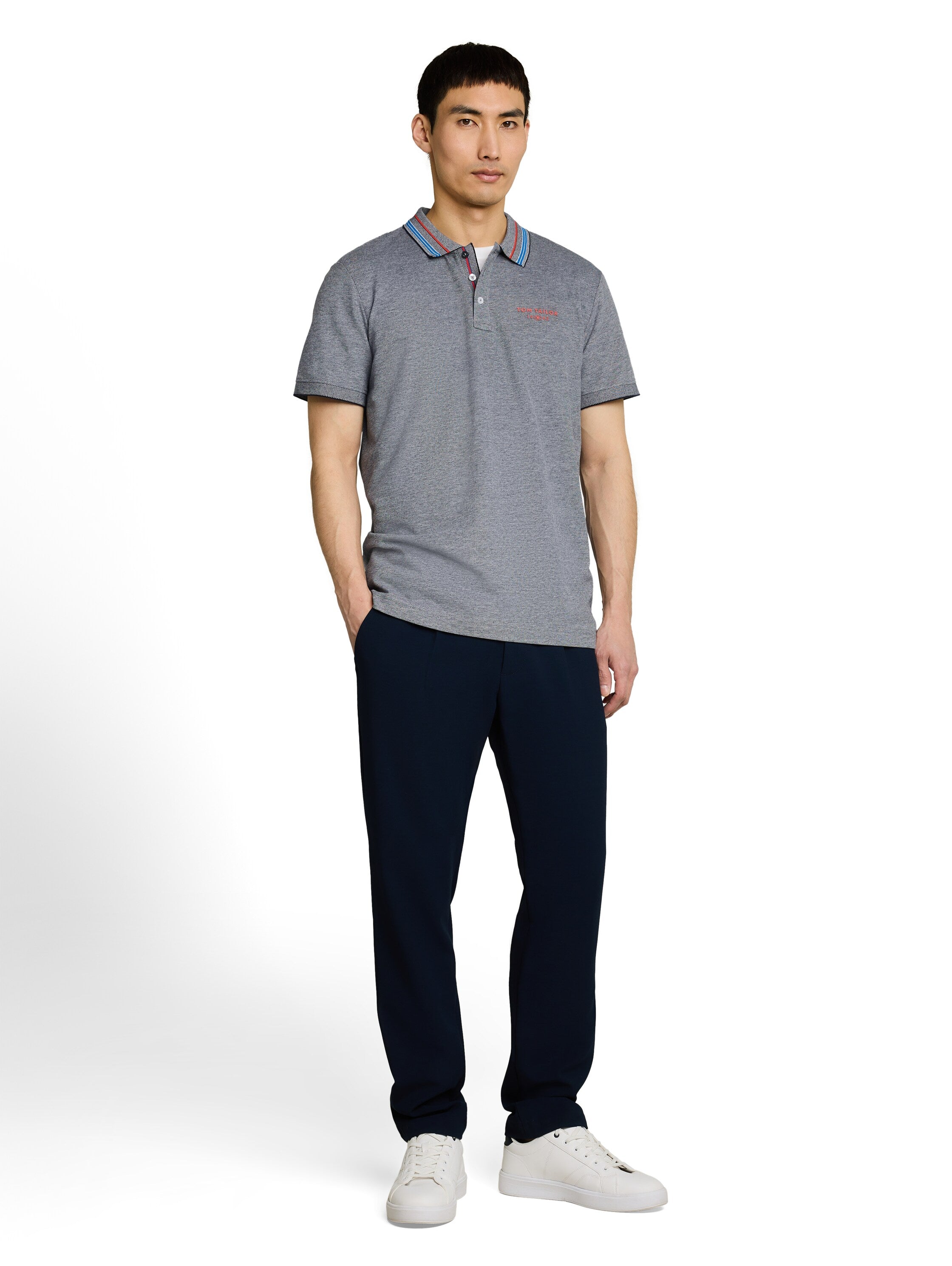 Tom Tailor Herren Polo-Shirts Sky Captain Blu