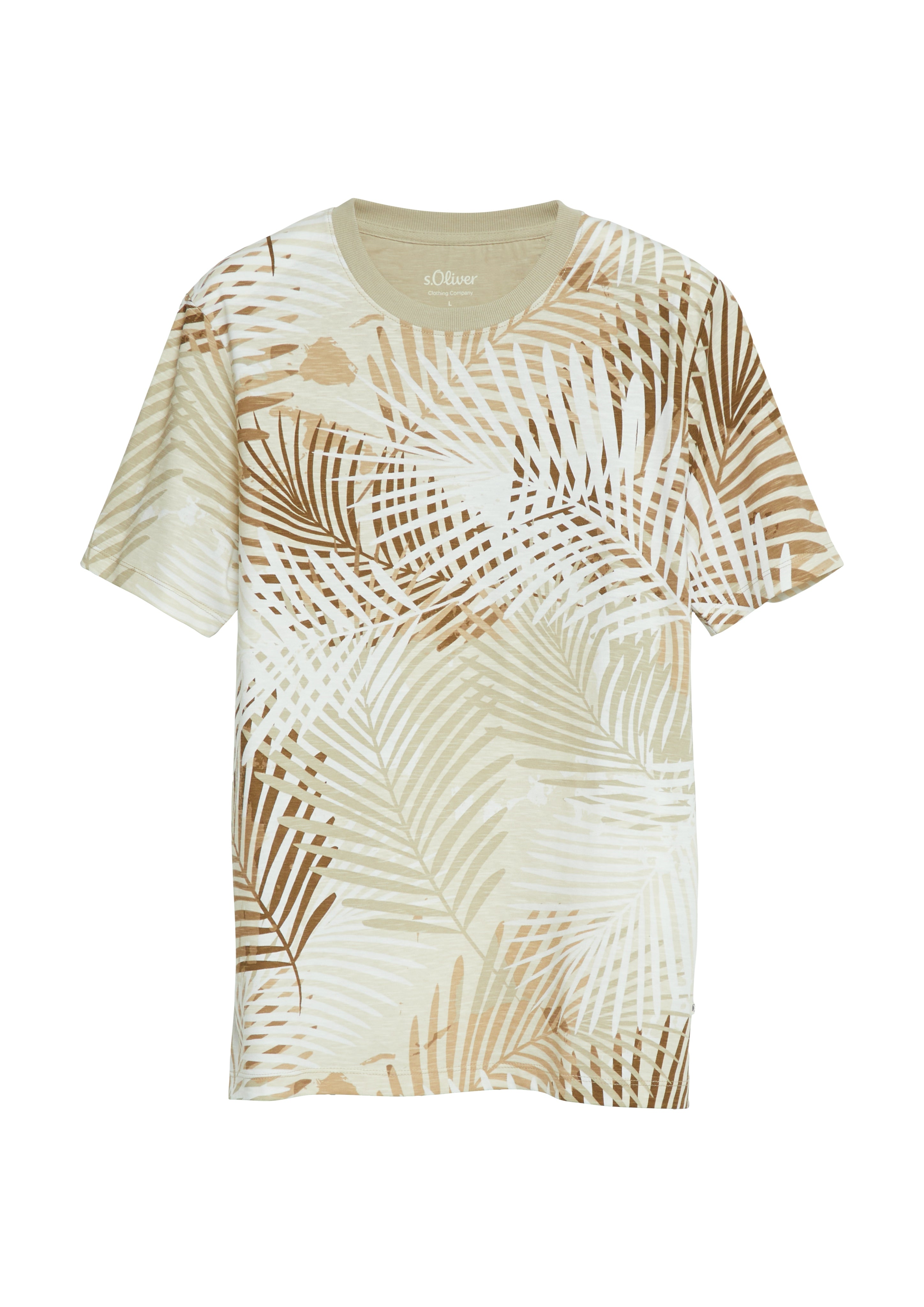 S. Oliver red Herren T-Shirts kurz Brown