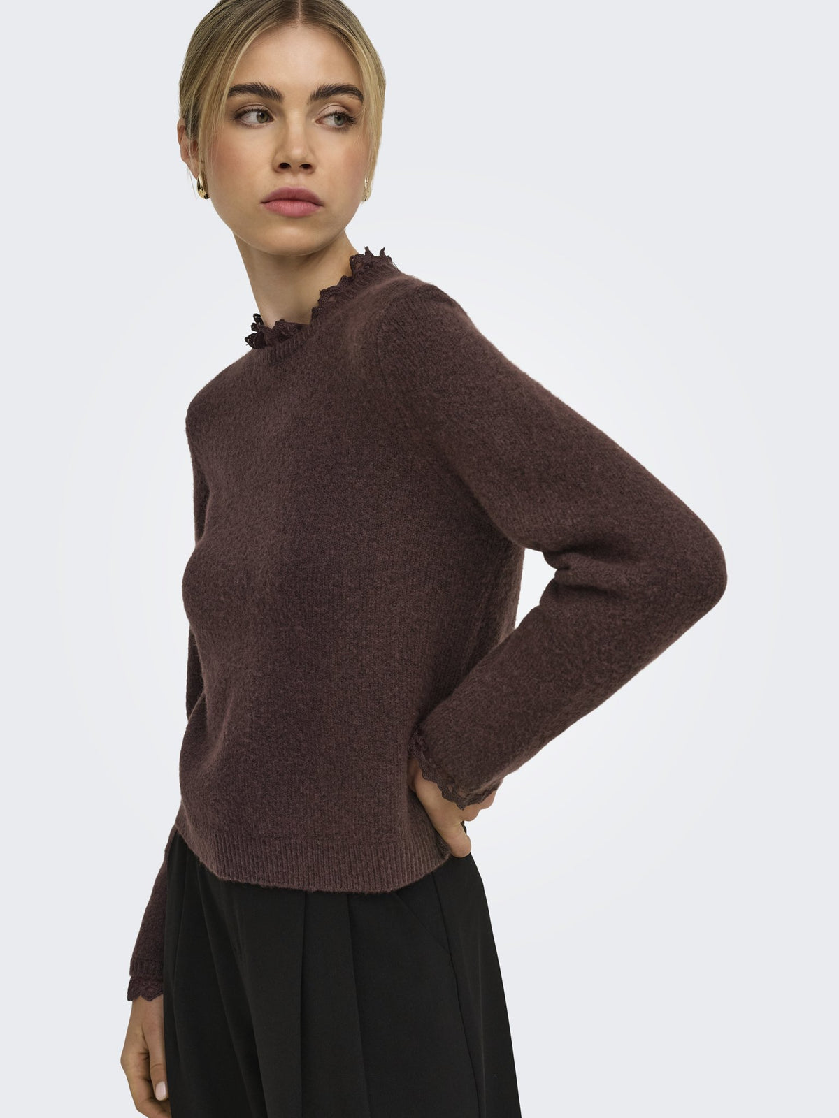Only Damen Pullover Deep Mahogany/M
