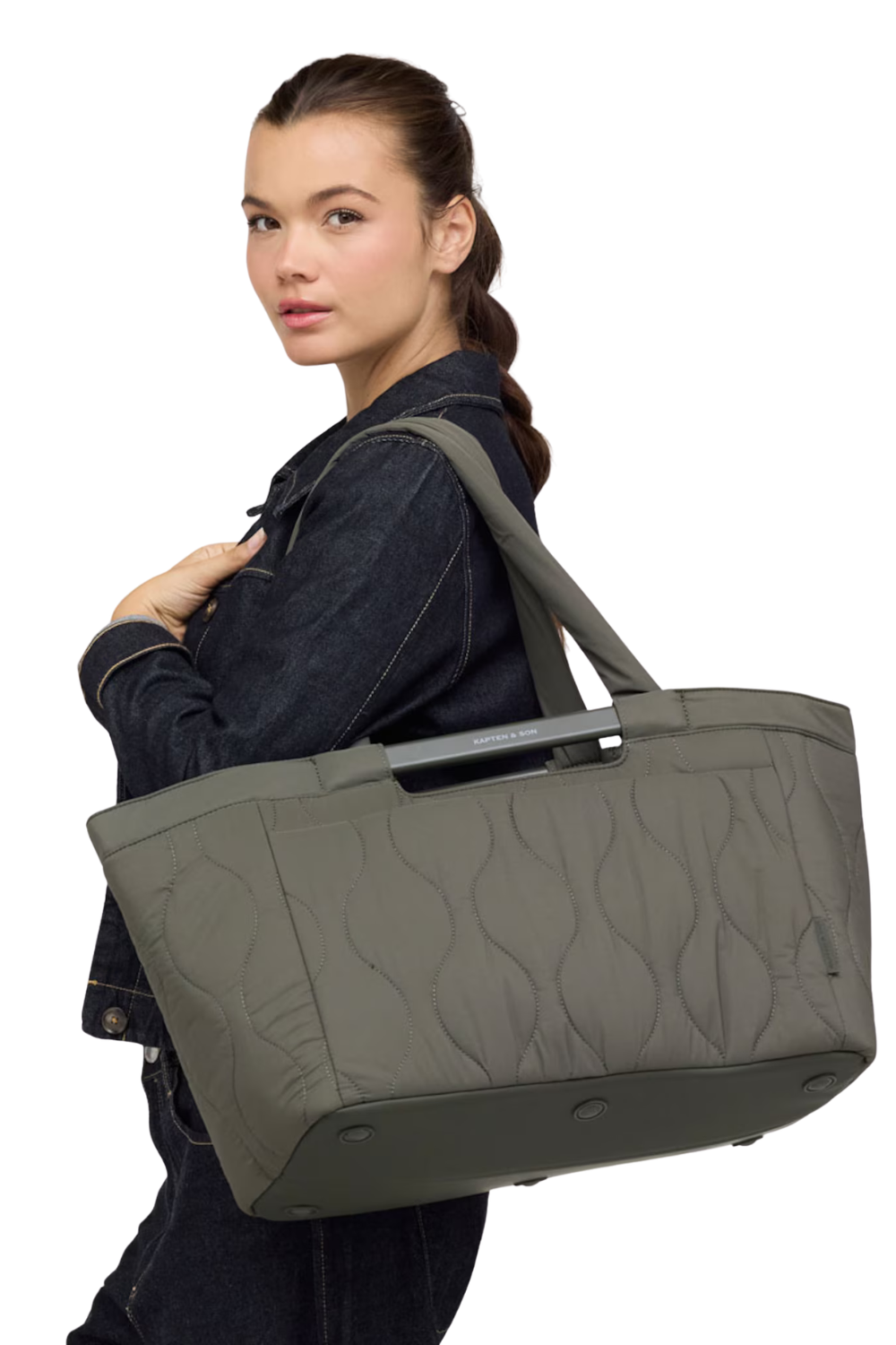 Kapten & Son Handtasche Quilted Khaki
