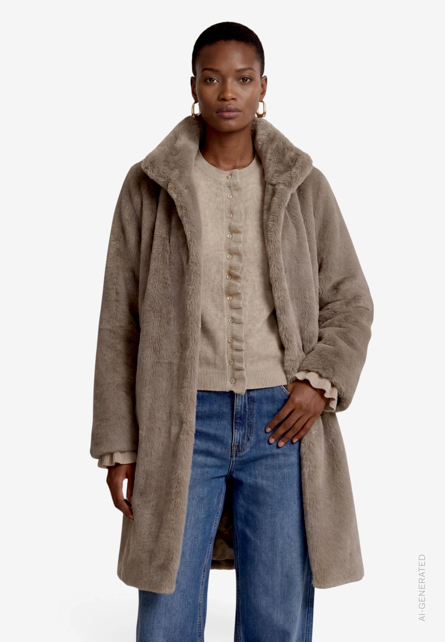 Zero Damen Mantel Desert Taupe