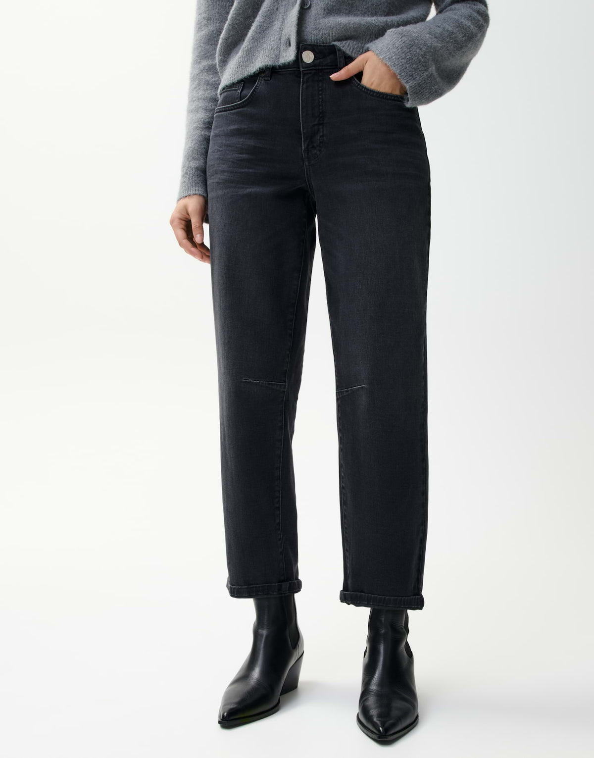 Opus Pants Damen Jeans  Dark Grey