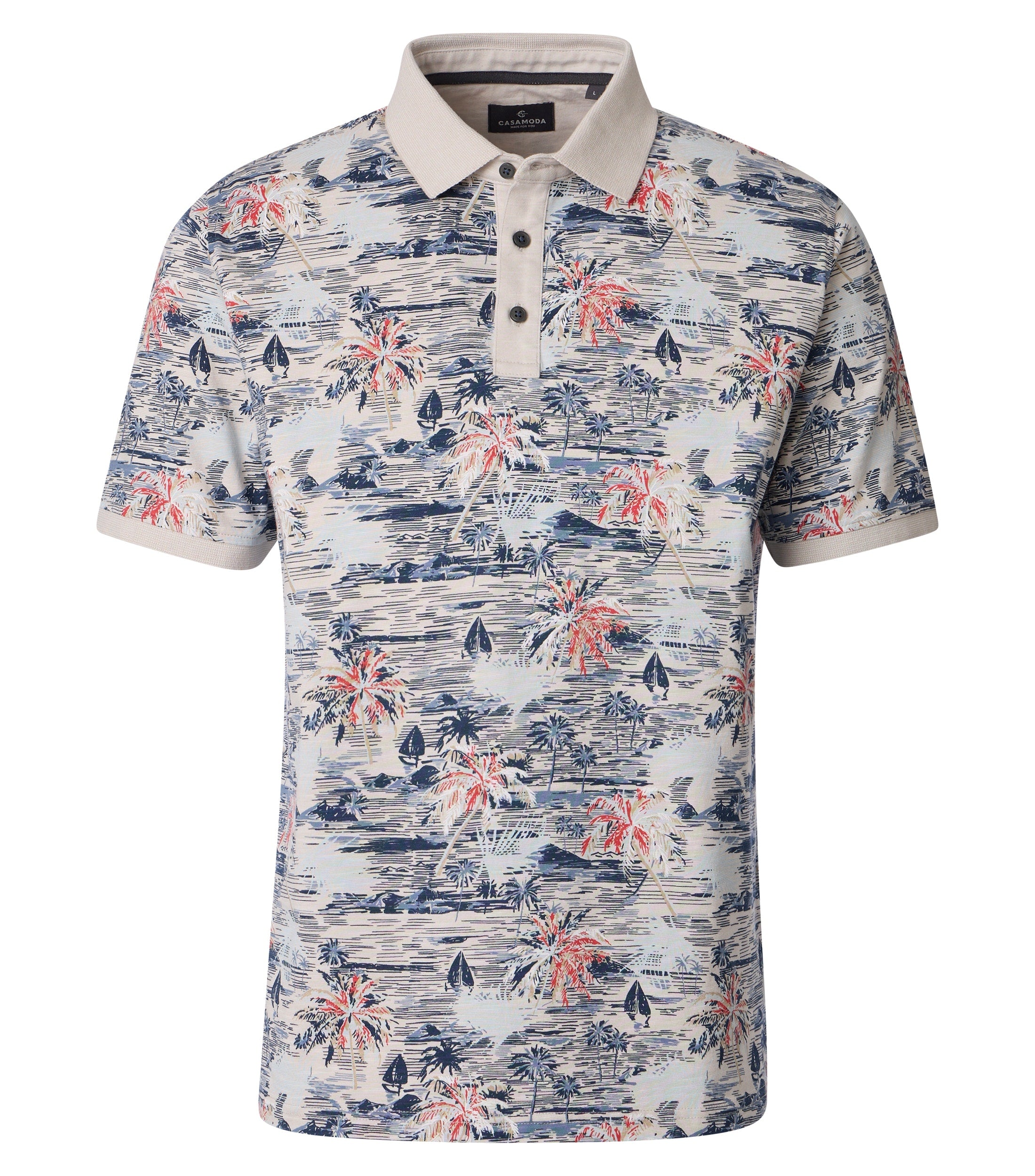 Casa Moda Herren Polo-Shirts  Beige