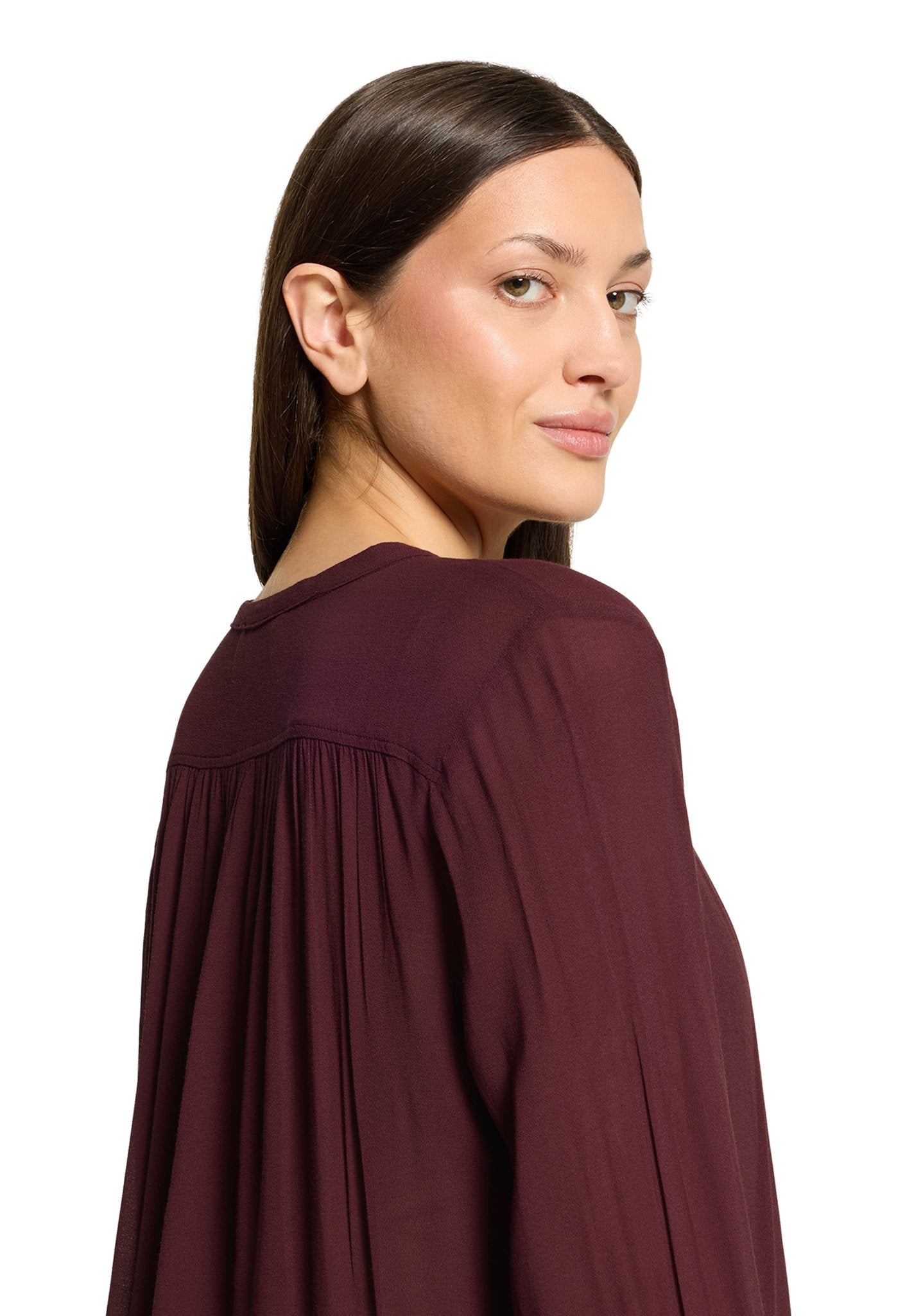 Cartoon Damen Blusen Dark Dahlia