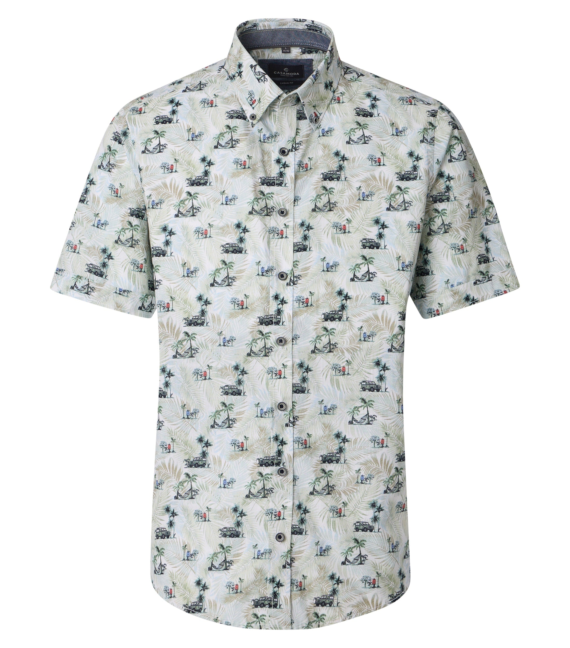 Casa Moda Herren Hemden kurz  Gruen