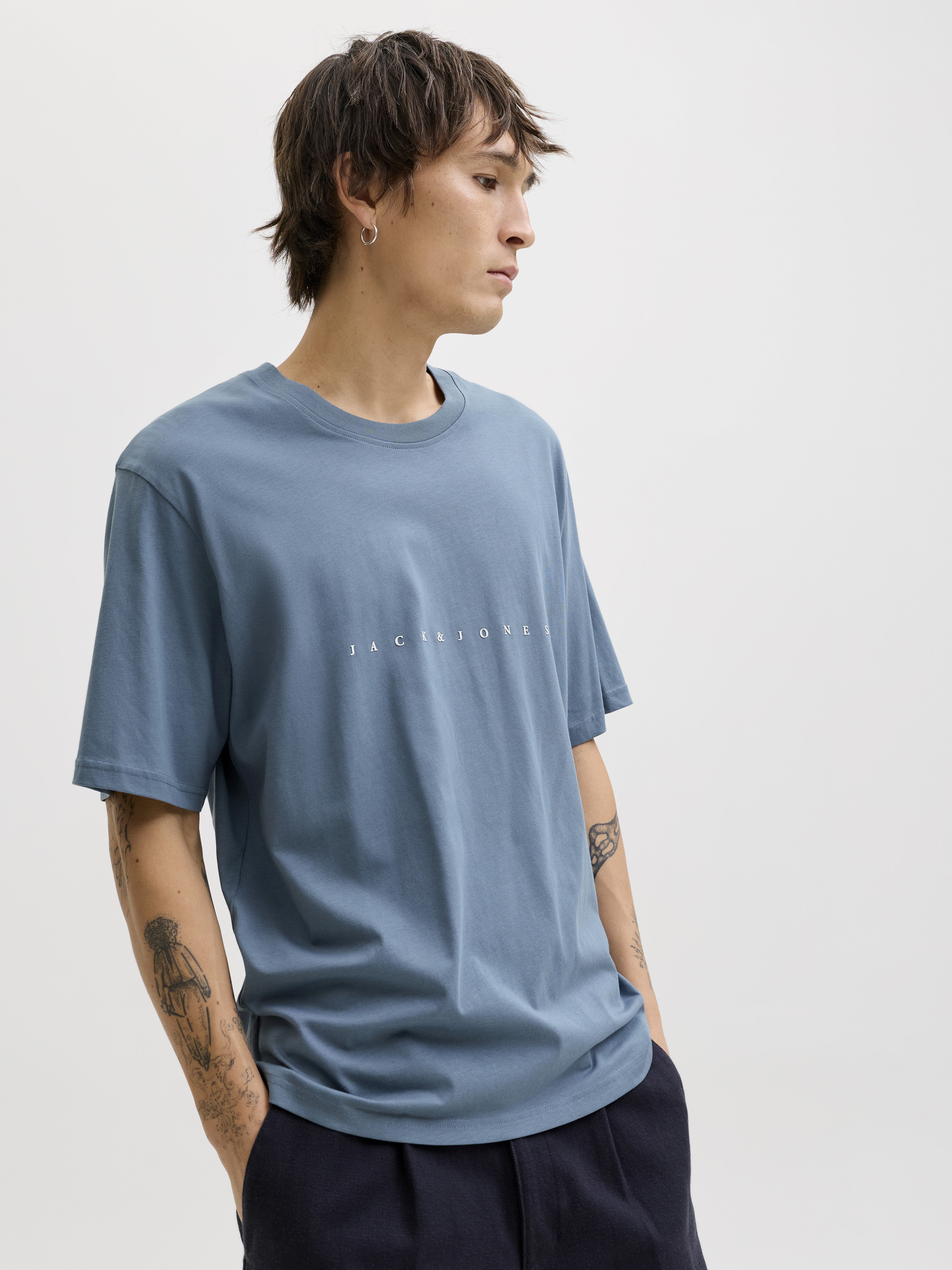 Jack & Jones Herren T-Shirts kurz Blue Mirage