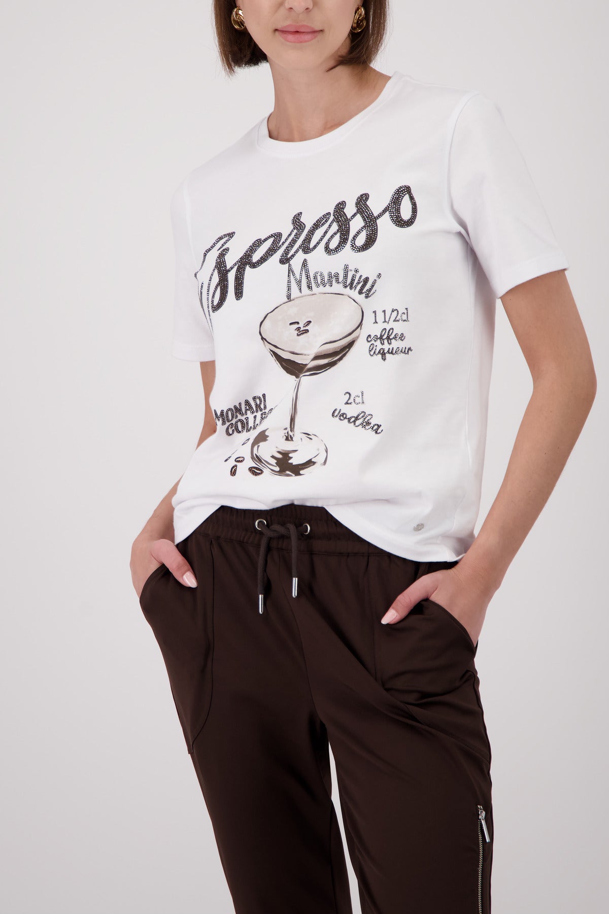Monari Damen T-Shirts  Cream