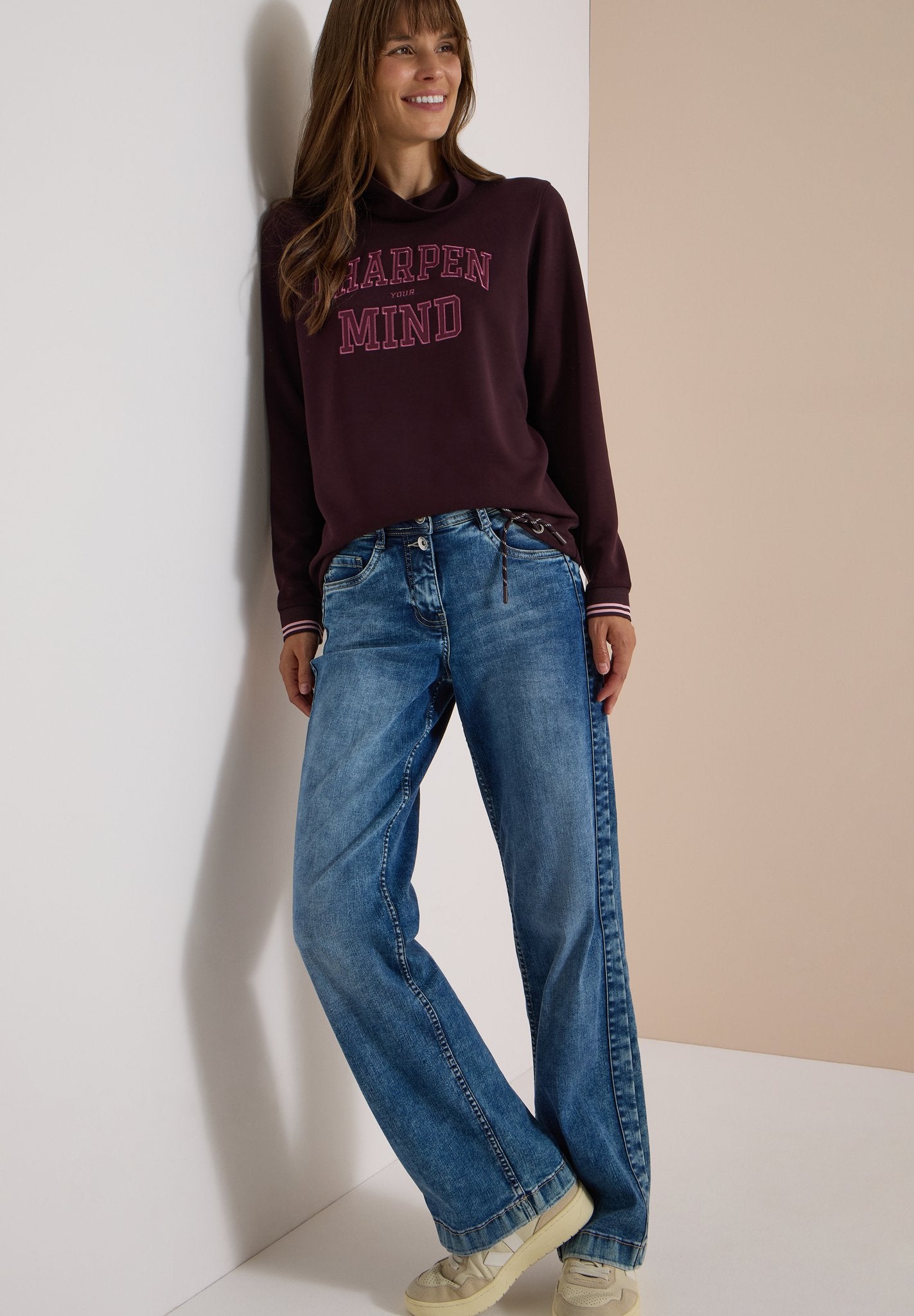 Cecil Damen T-Shirts  Berry Red