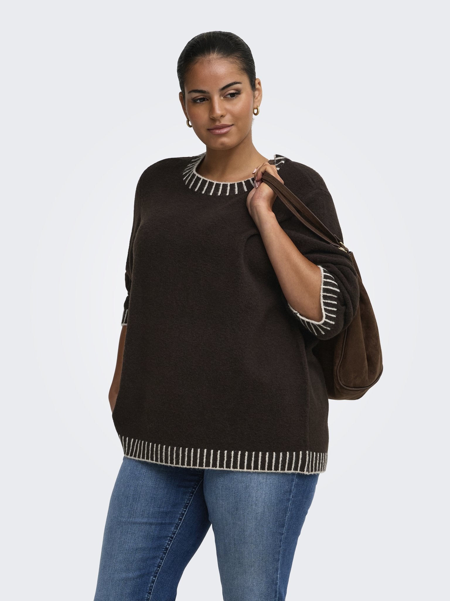 Only Caramkoma Damen Pullover Chocolate Torte