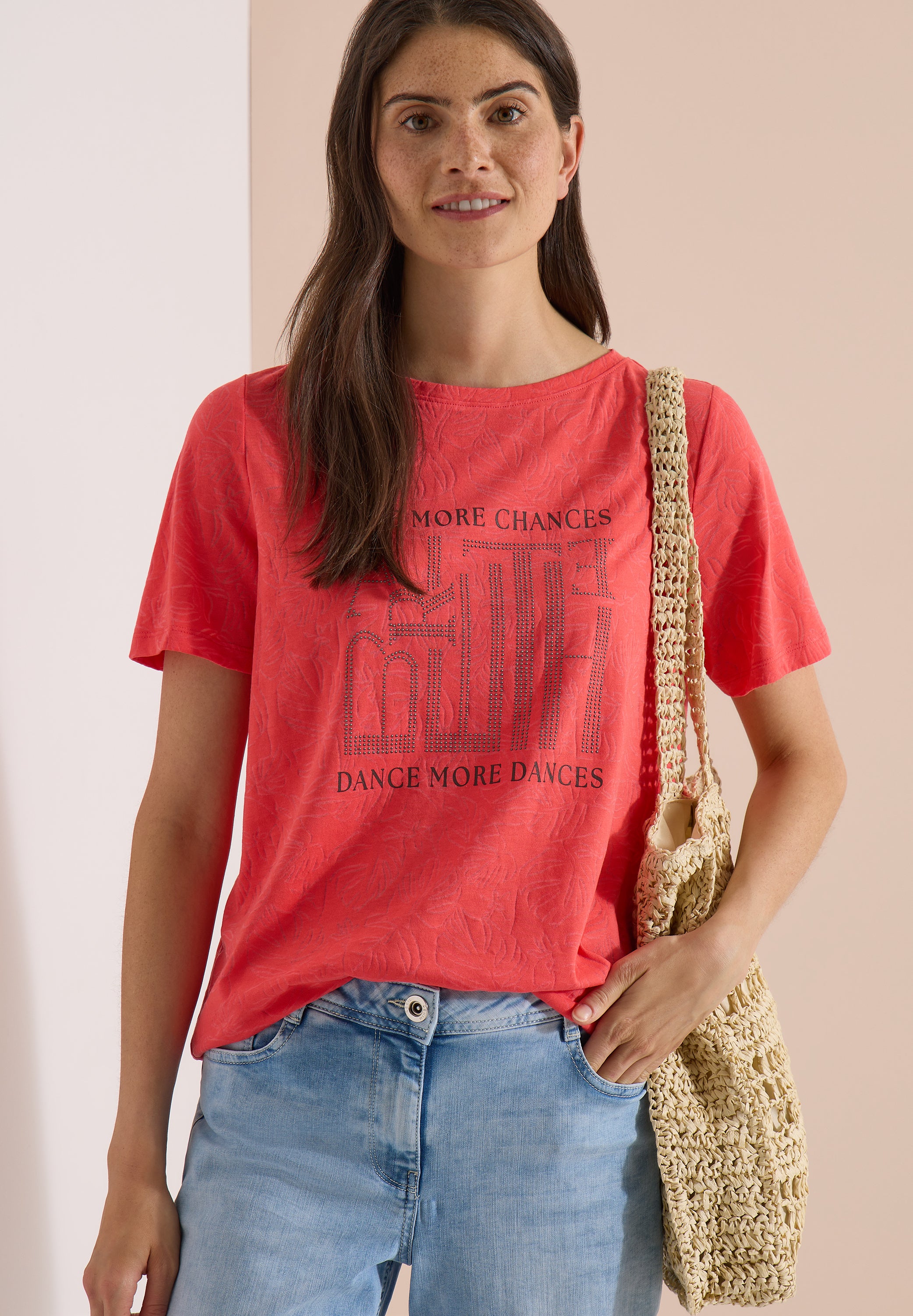 Cecil Damen T-Shirts  Coral